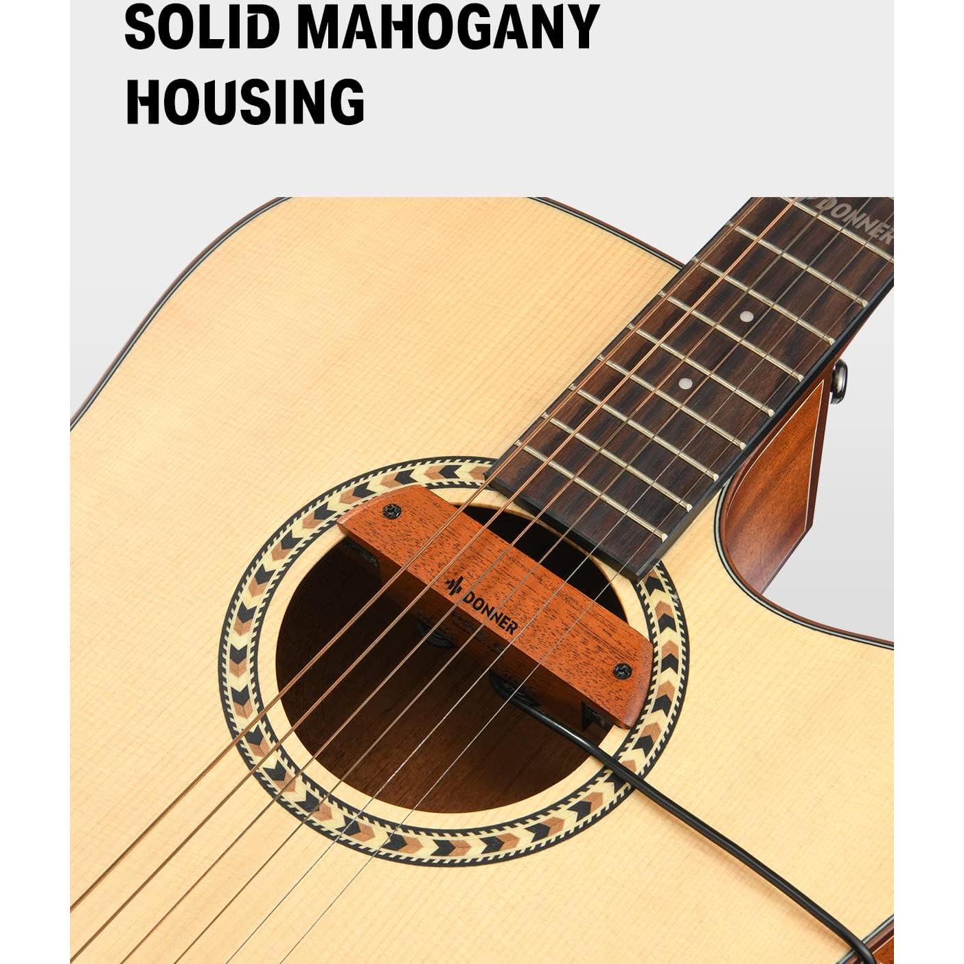 Pickup de guitarra acústica Donner DSS-6, pasivo humbucker