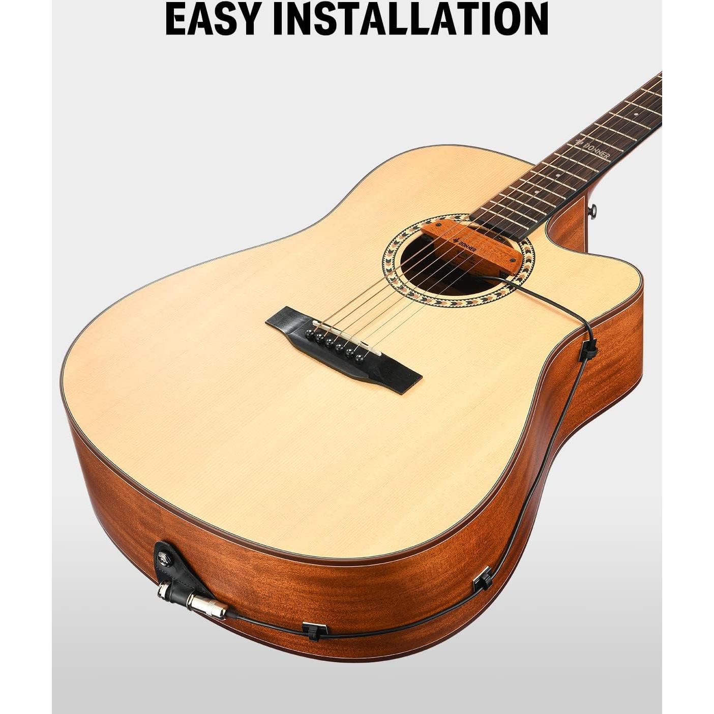 Pickup de guitarra acústica Donner DSS-6, pasivo humbucker