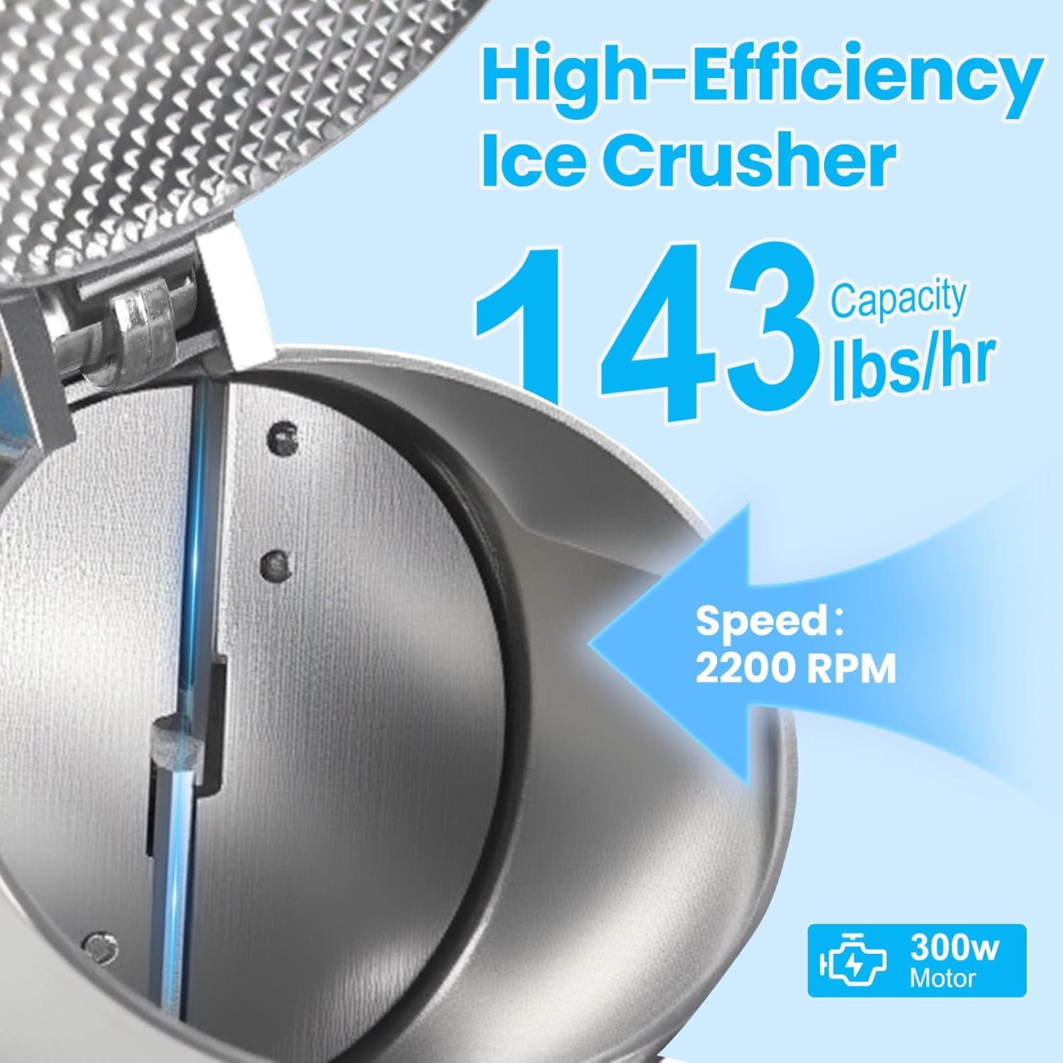 Trituradora de Hielo Eléctrica Shcazhcx 65 kg/h Doble Cuchilla