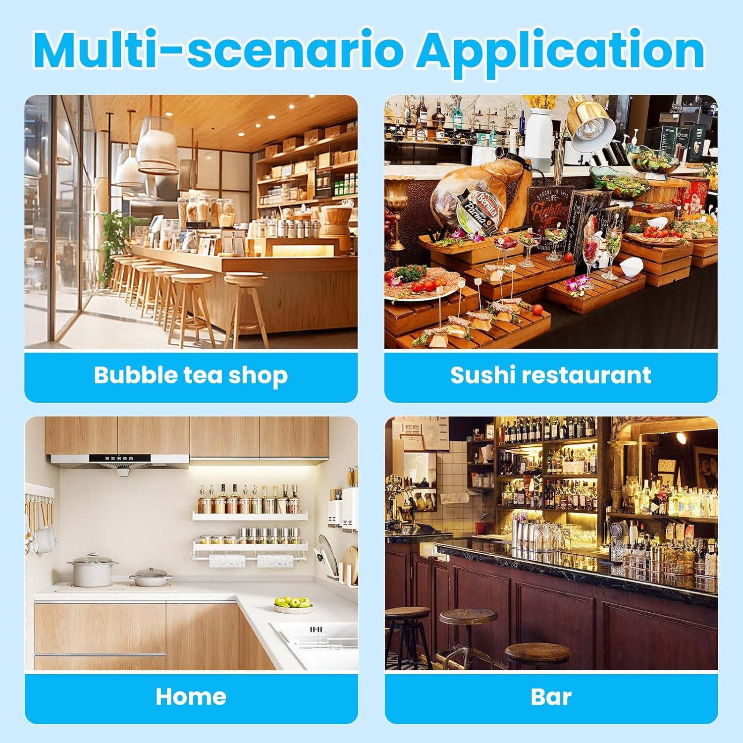 Trituradora de Hielo Eléctrica Shcazhcx 65 kg/h Doble Cuchilla