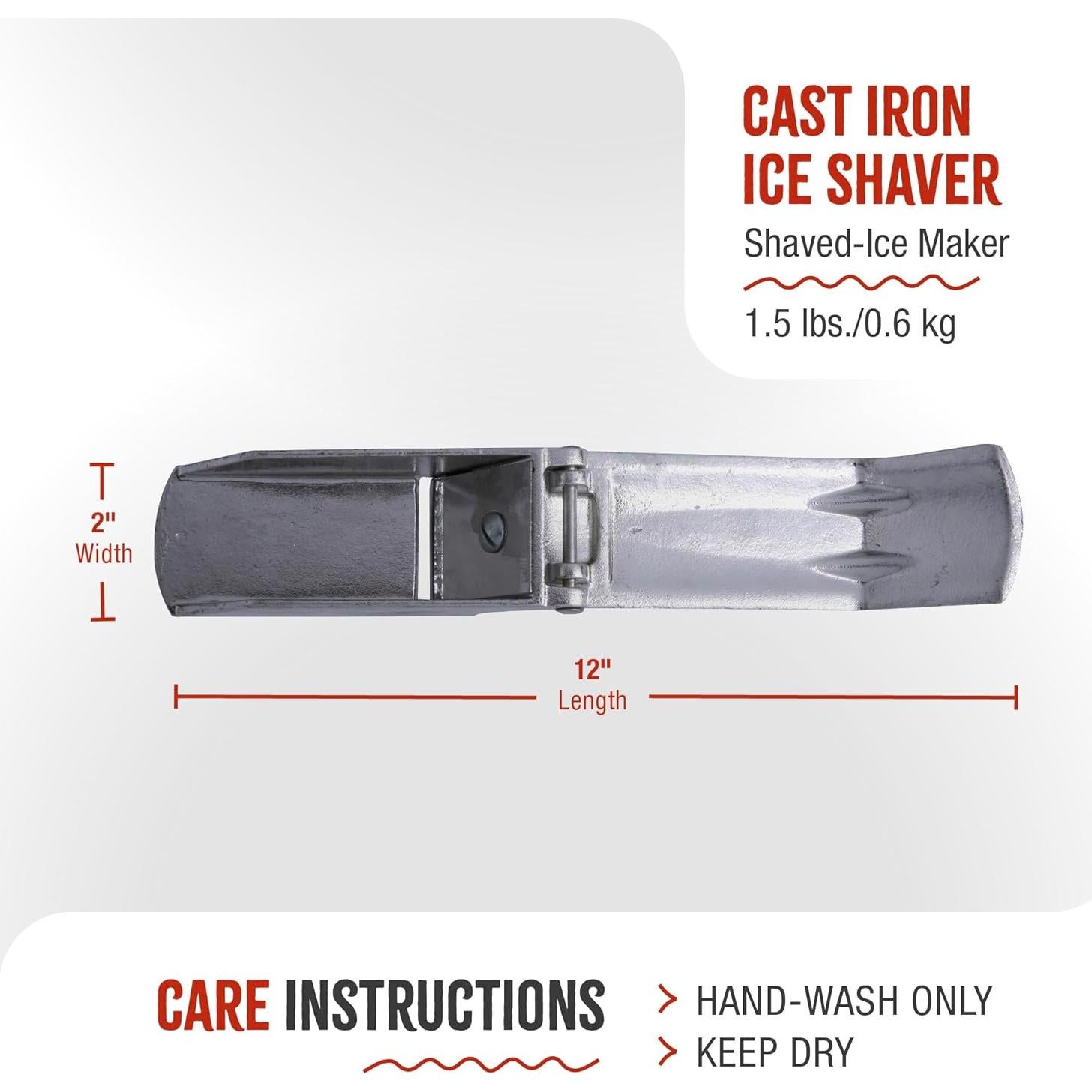 Raspador de Hielo de Hierro Fundido Victoria - 0.68 kg