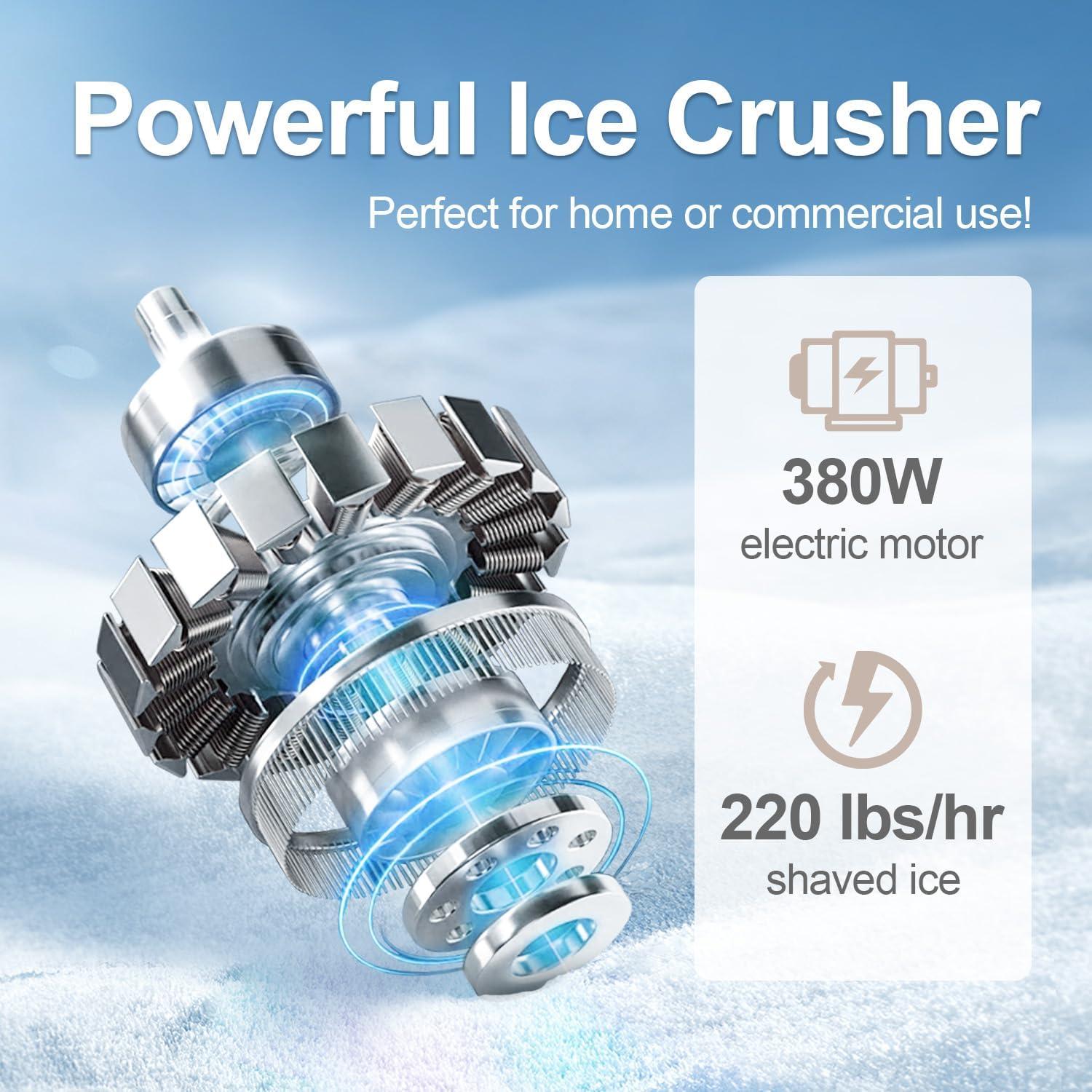 Máquina de Hielo Raspado OKF 380W 130kg/h Acero Inoxidable Rojo