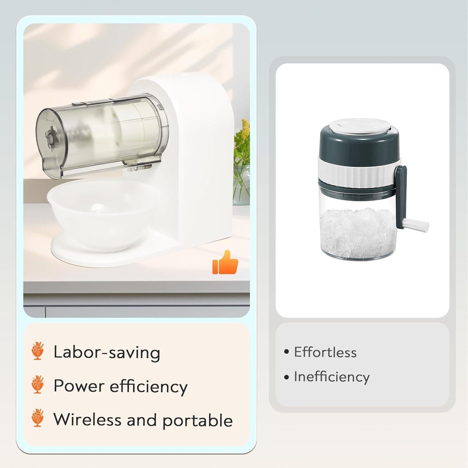 Máquina de Hielo Raspado Eléctrica Mokero VC10X con 2 Moldes