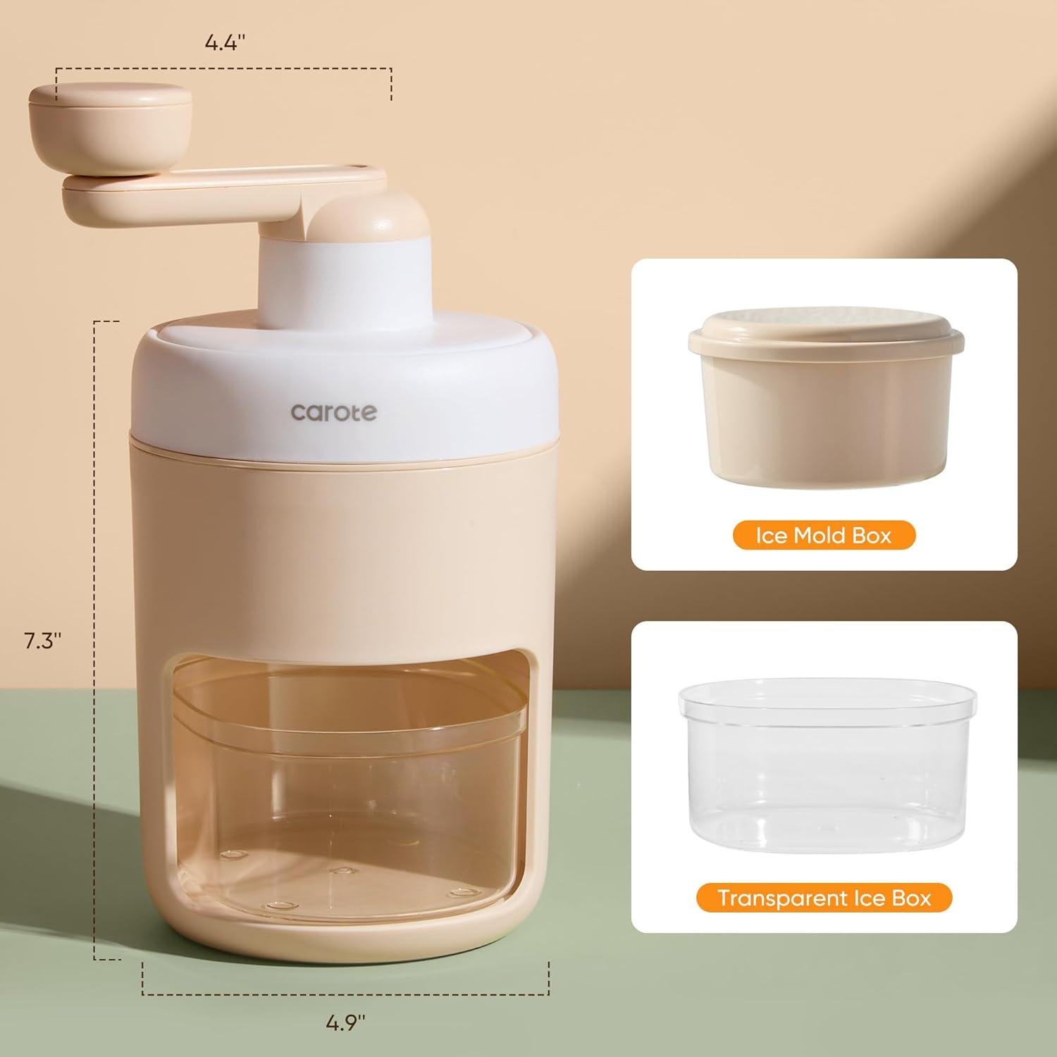 Máquina de Hielo Raspado Manual CAROTE A13138 - Portátil y Ligera