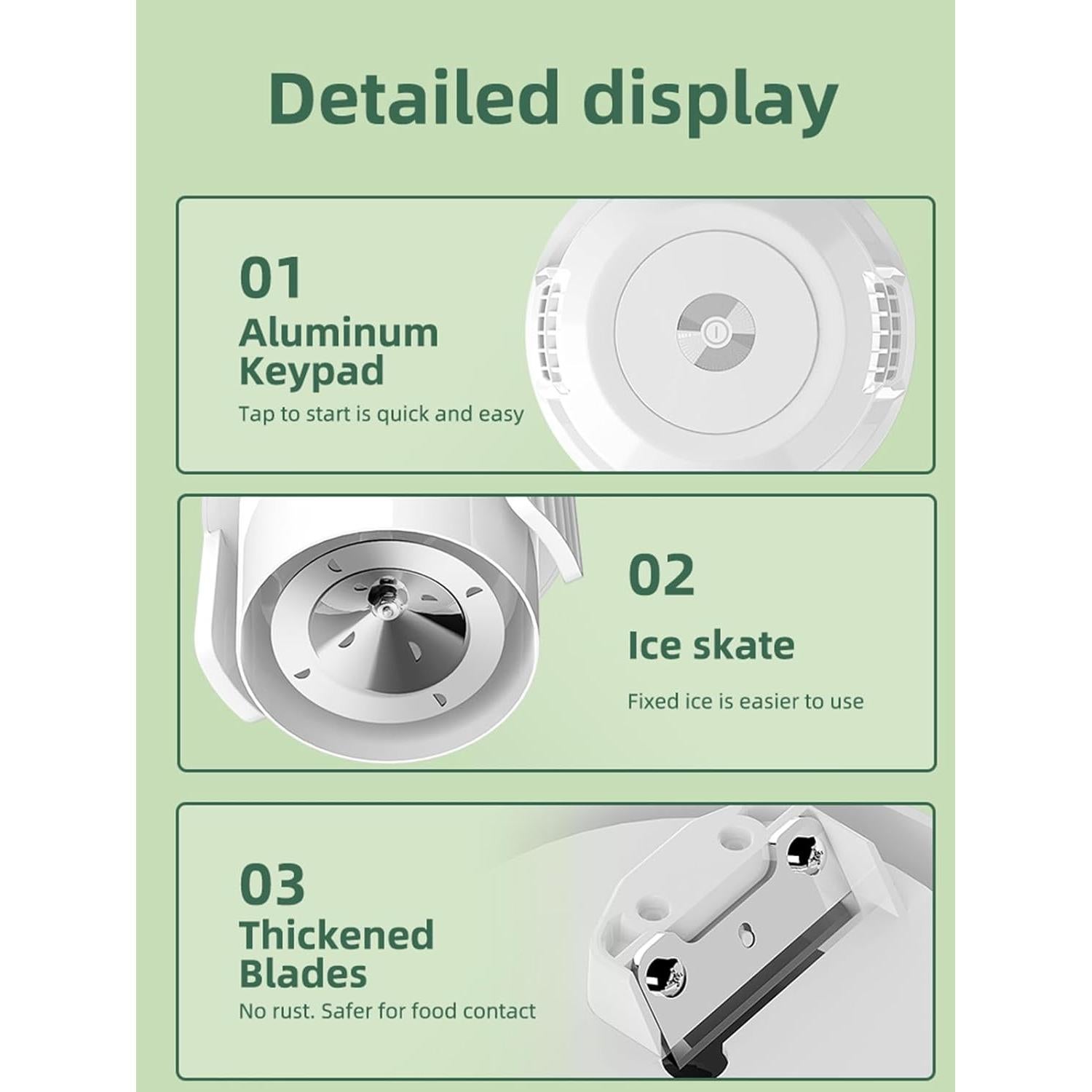 Máquina de Hielo Raspado HPPZITONG - Portátil, 1.46 kg, Automática