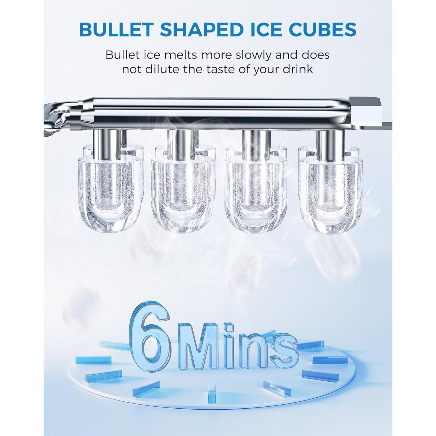 Fabricador de Hielo COWSAR HZB-12, 12.02 kg/24h, Portátil