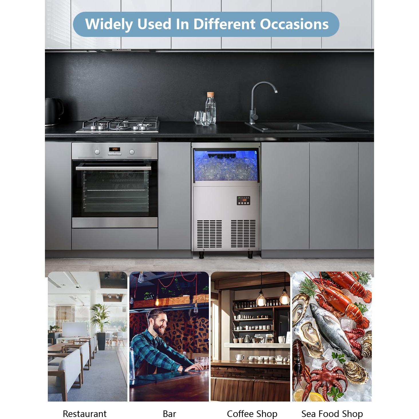 Máquina de Hielo Coolski IM-150 68KG/24H Acero Inoxidable