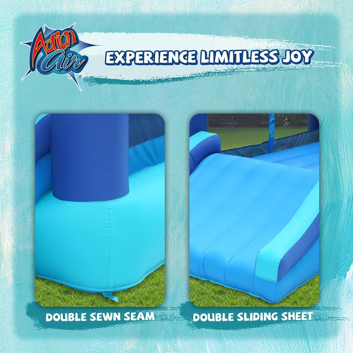 Castillo Inflable Action Air 12x9m con Soplador y Resbaladilla