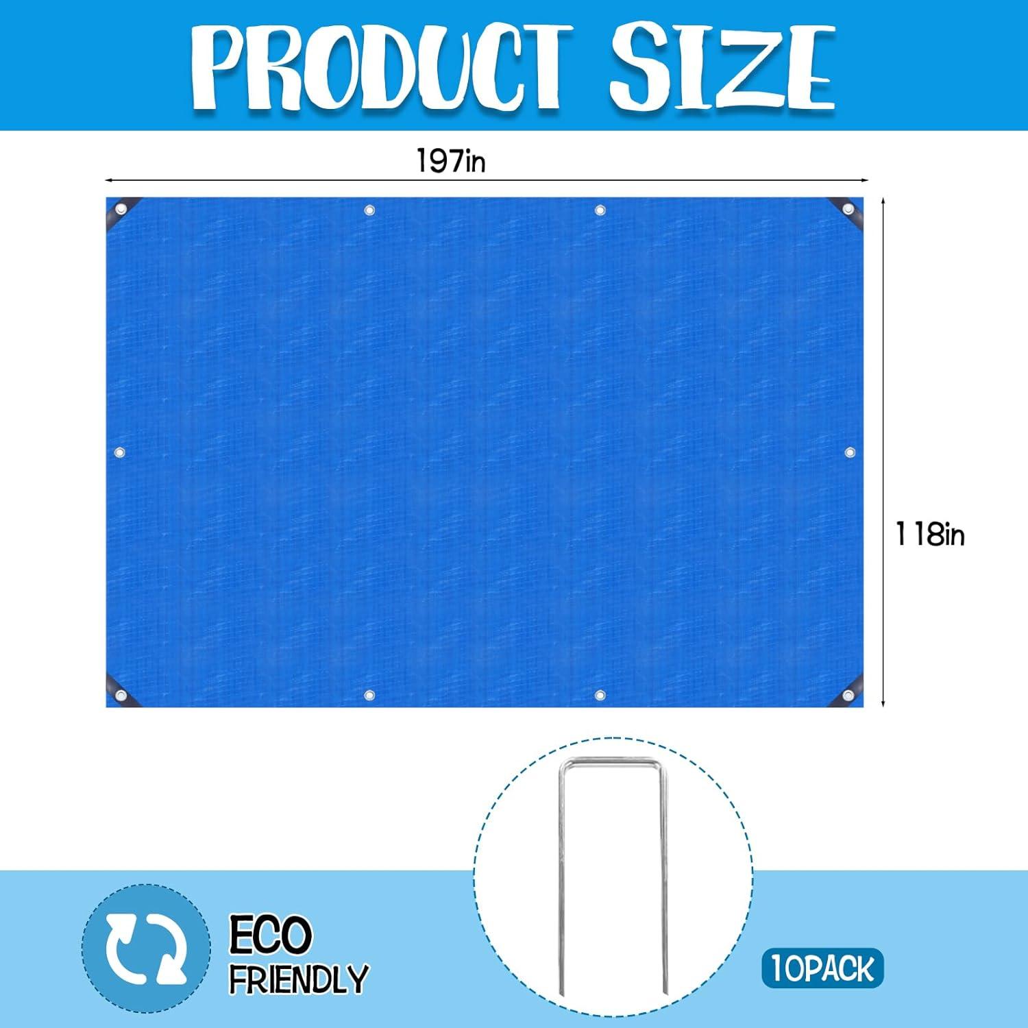 Alfombra Impermeable PE 500x300 cm para Casa Inflable CIEOVO