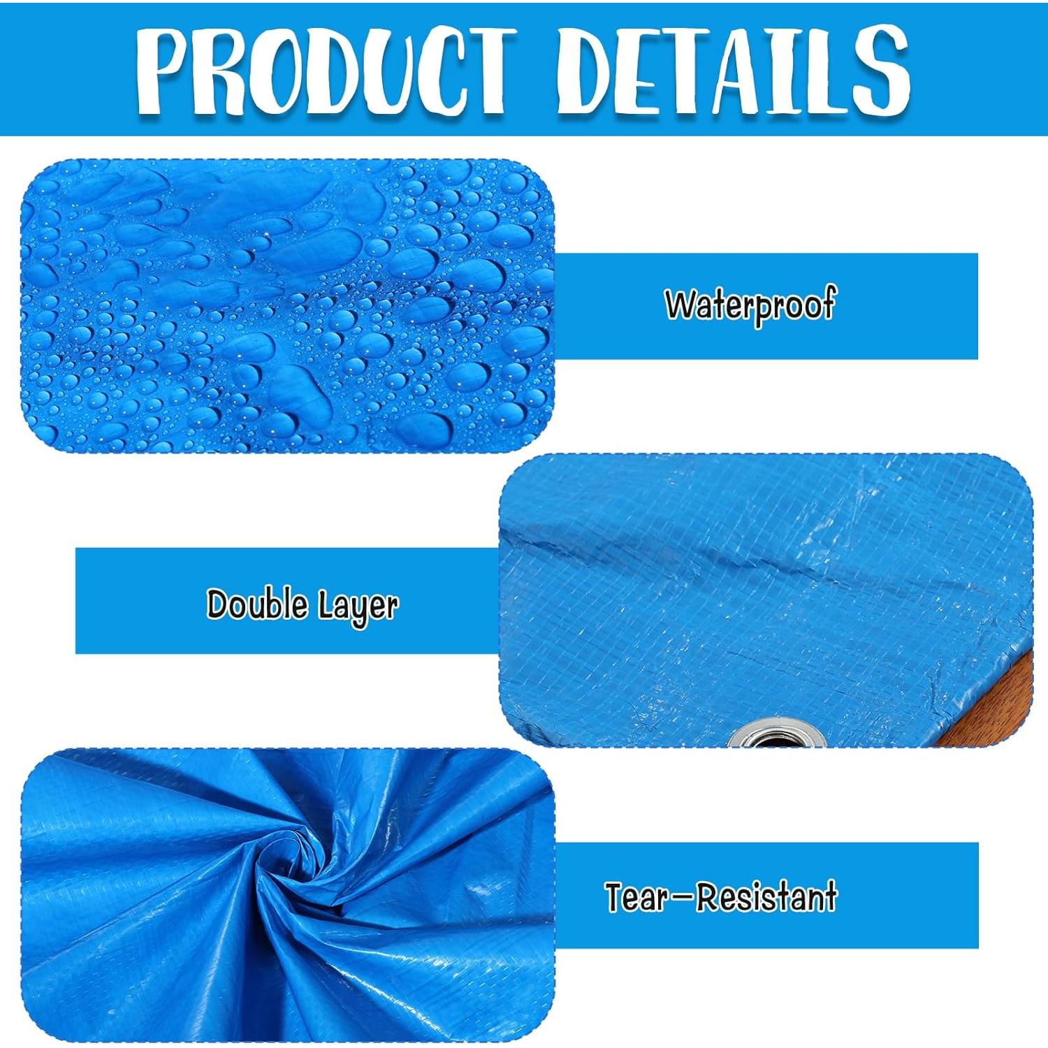 Alfombra Impermeable PE 500x300 cm para Casa Inflable CIEOVO