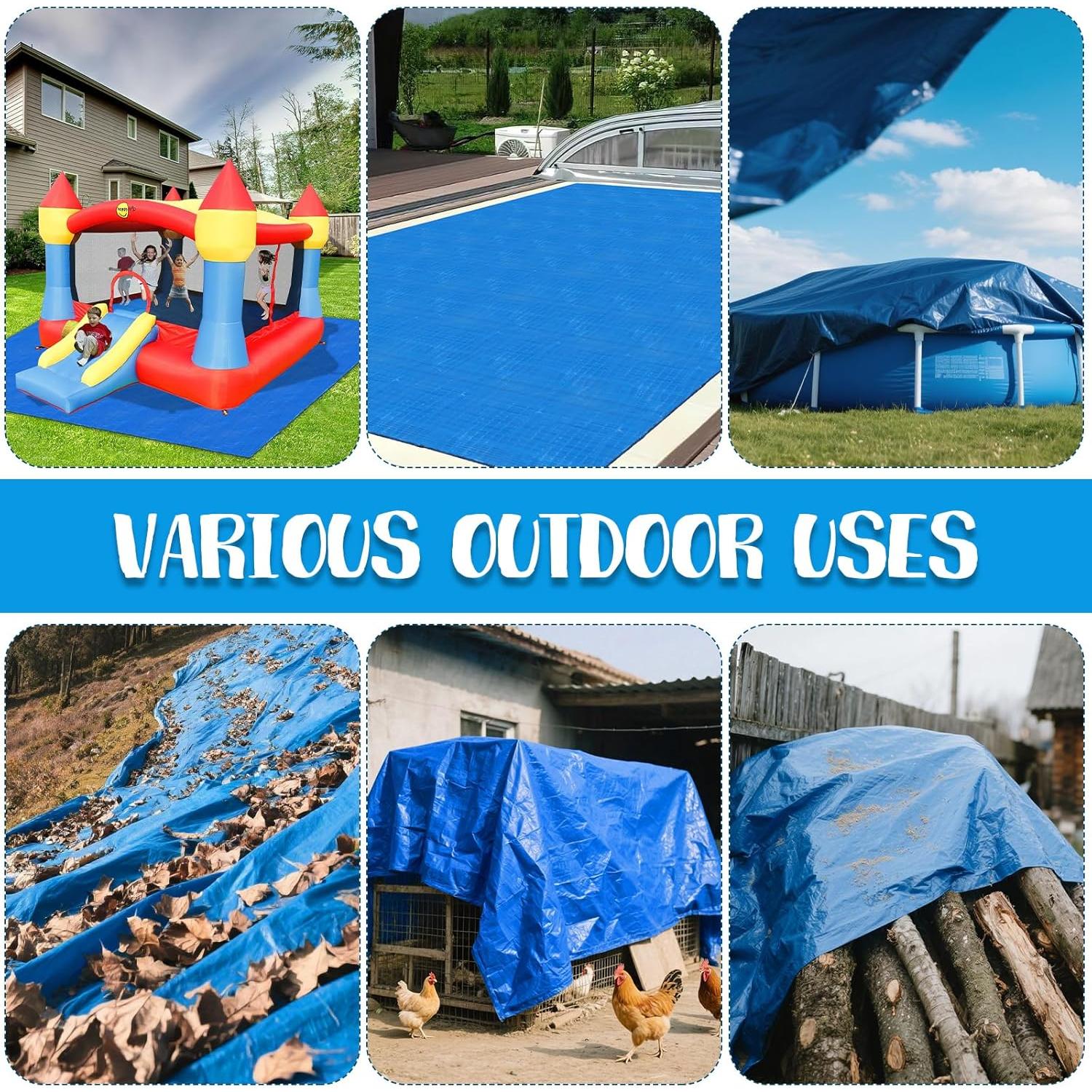 Alfombra Impermeable PE 500x300 cm para Casa Inflable CIEOVO