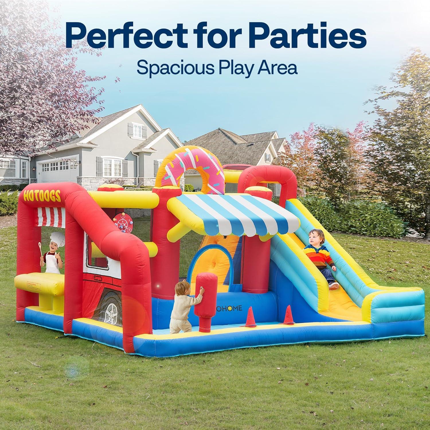 Castillo Inflable VIVOHOME 9 en 1 con Resbaladilla y Piscina