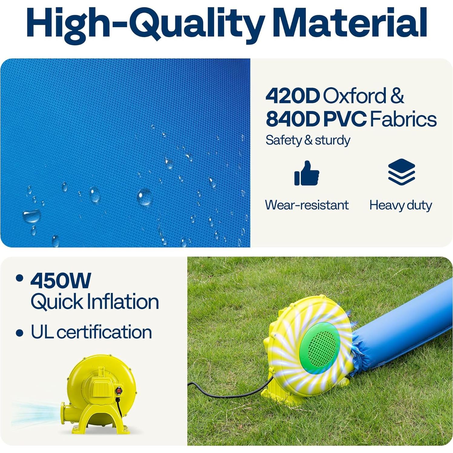 Castillo Inflable VIVOHOME 9 en 1 con Resbaladilla y Piscina