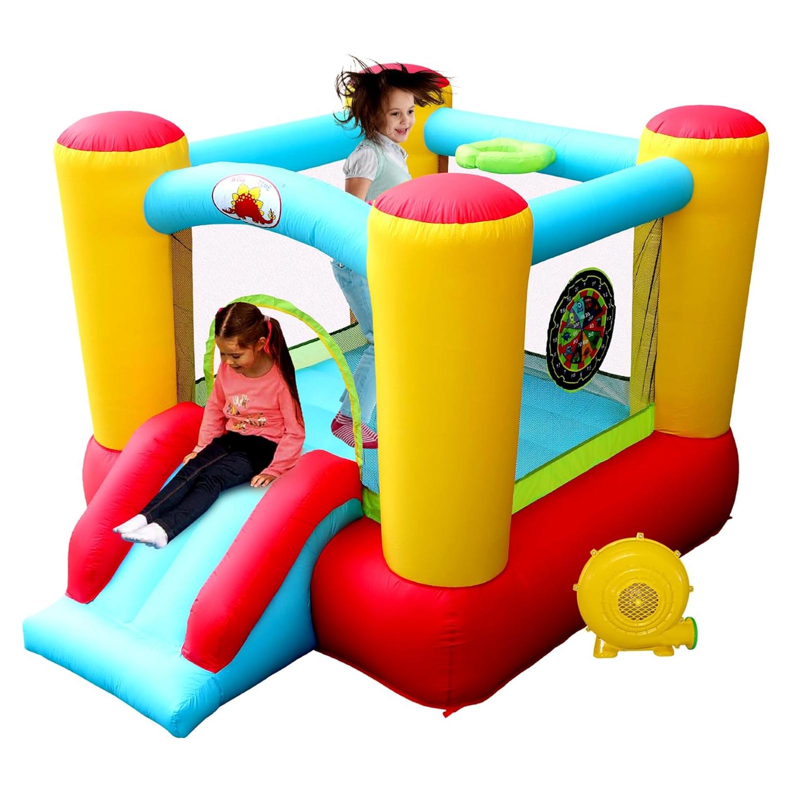 Castillo Inflable con Tobogán WELLFUNTIME 254x196x160 cm
