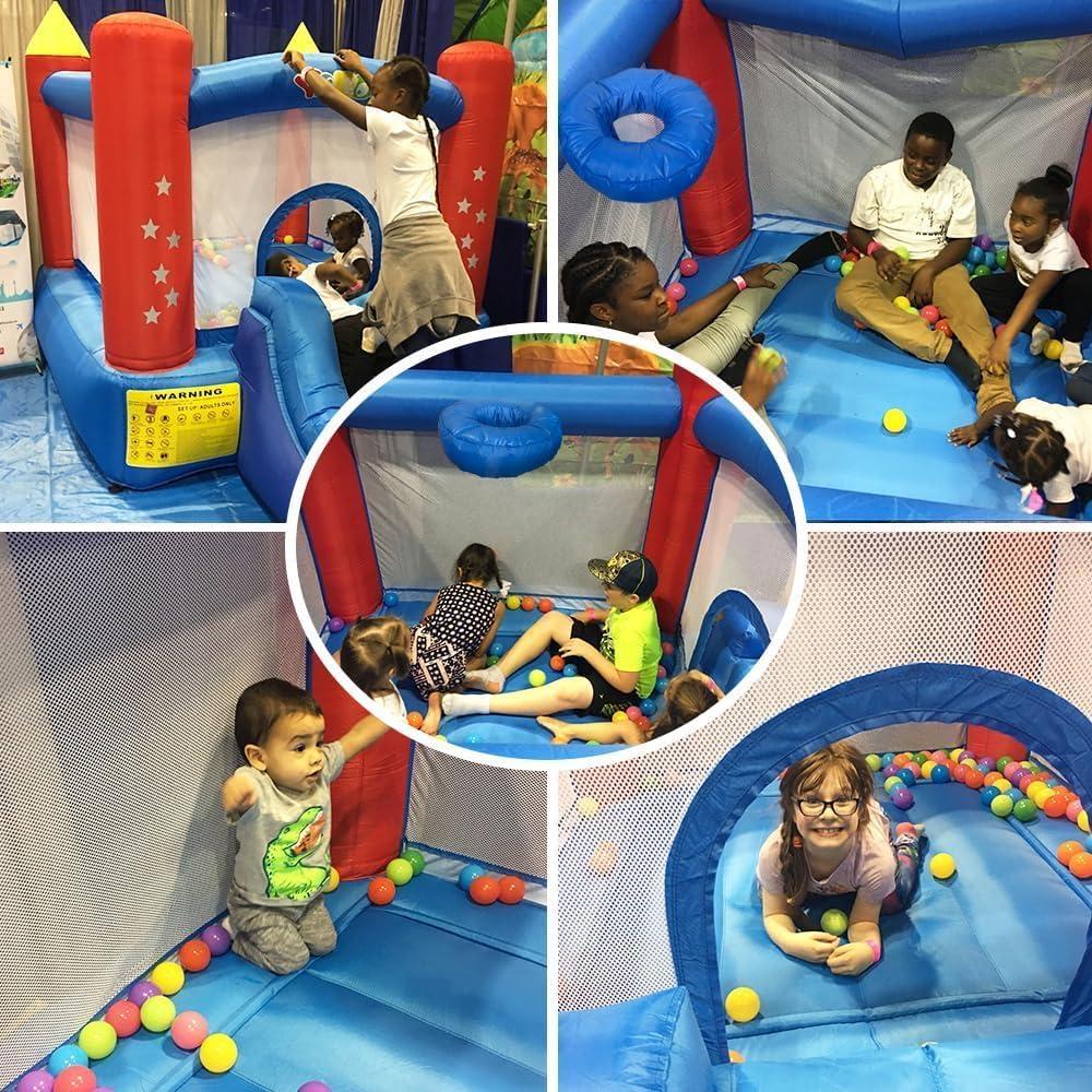 Casa Inflable de Rebote YARD 6207 con Tobogán y Pelotas 2.9x2.0m