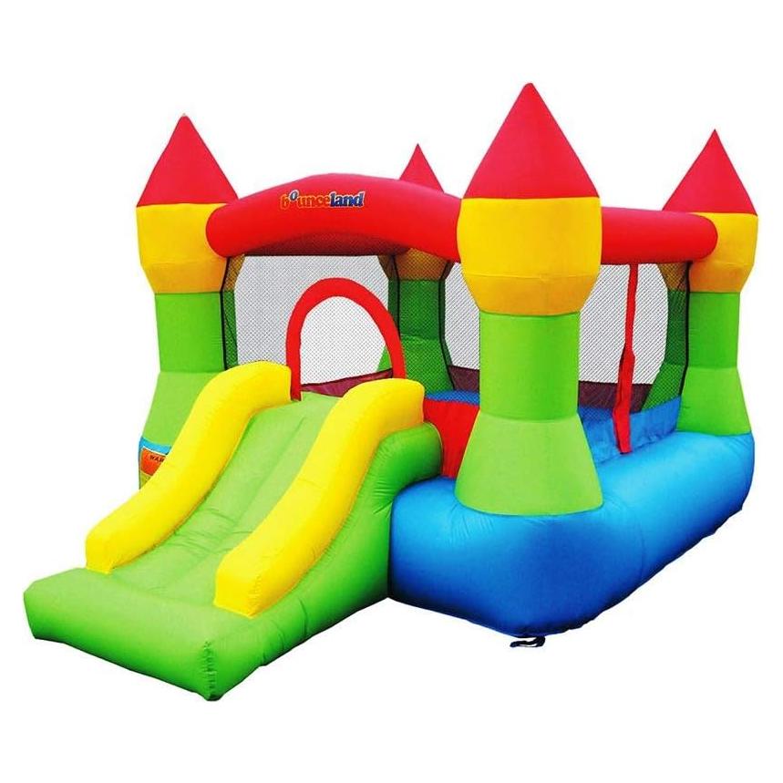 Castillo Inflable Bounceland con Aro de Baloncesto y Ventilador