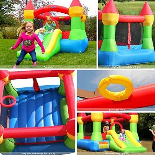 Castillo Inflable Bounceland con Aro de Baloncesto y Ventilador