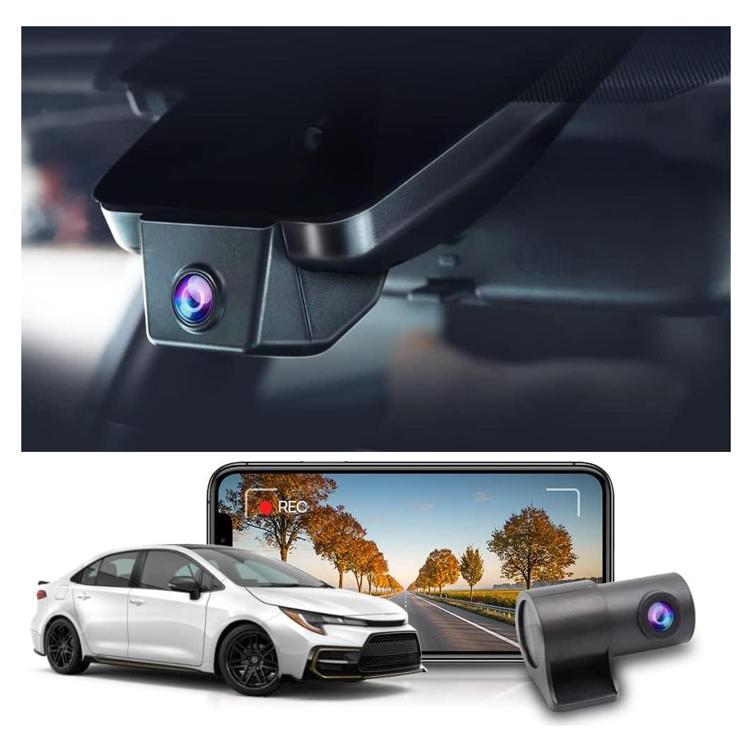 Cámara Dash Fitcamx 4K Delantera y 1080P Trasera para Toyota Corolla 2019-2022
