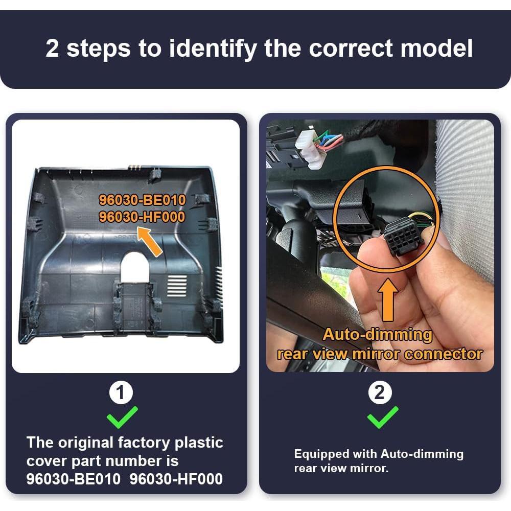 Cámara de Salpicadero Fitcamx 4K Frontal + 1080P Trasera para Hyundai Kona 2023-2025