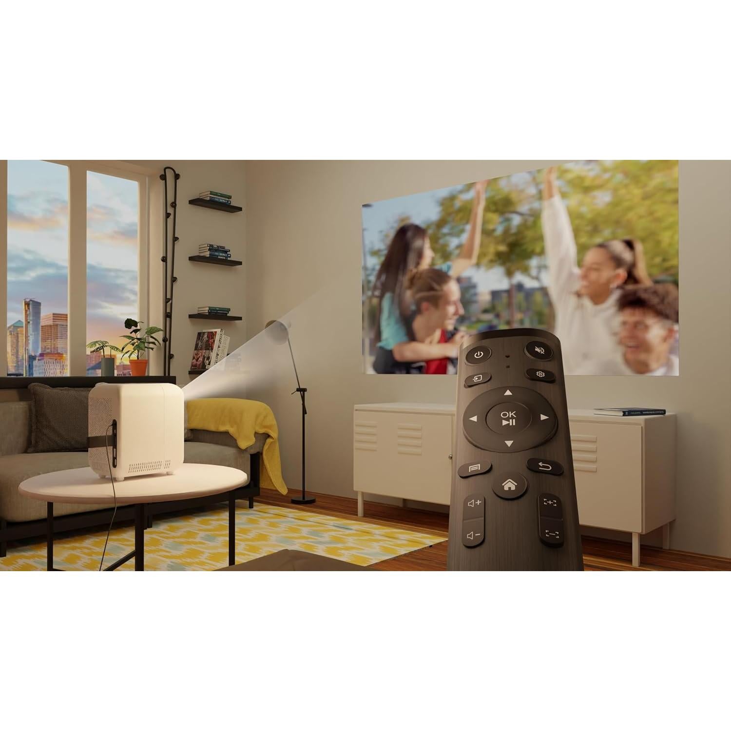 Proyector HP CC180 Portátil HD 720P con Roku y Pantalla 84"