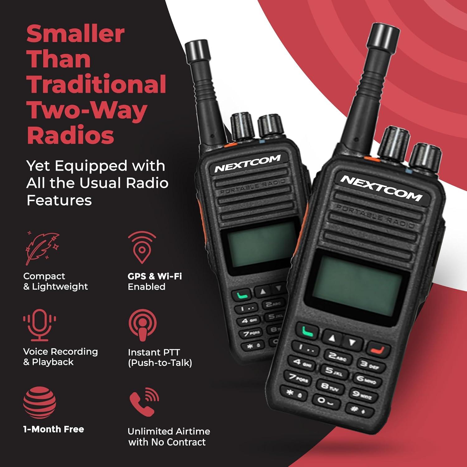 Walkie Talkies LTE NXT60 Nextcom - 2 Unidades, GPS, Wi-Fi