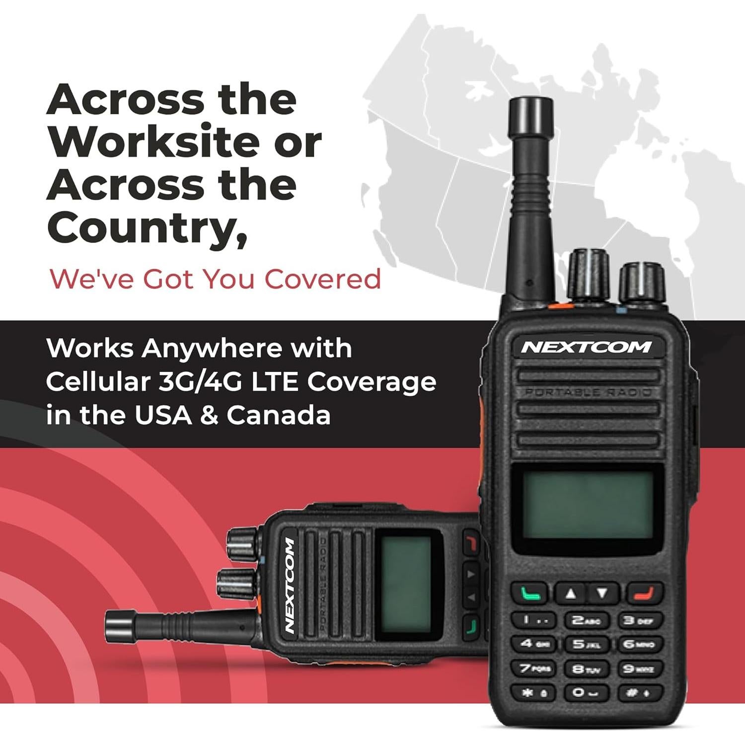 Walkie Talkies LTE NXT60 Nextcom - 2 Unidades, GPS, Wi-Fi