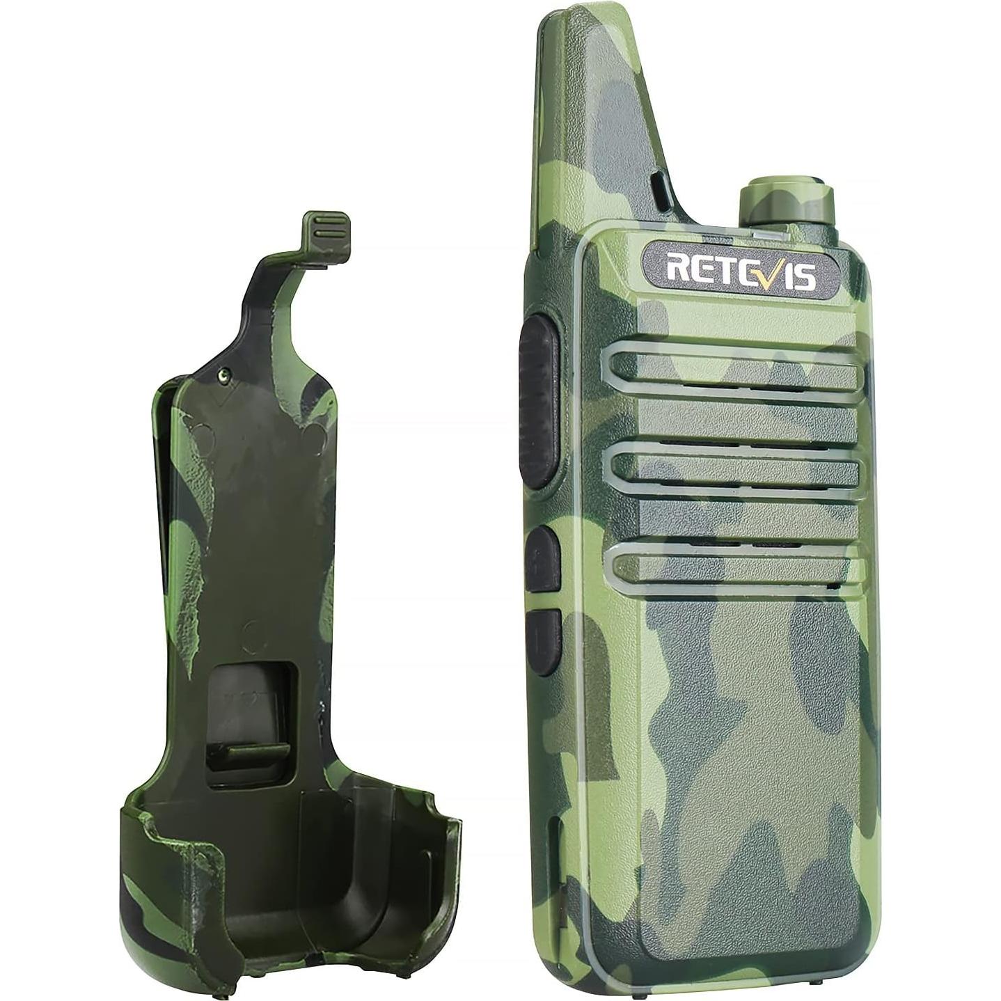 Walkie Talkies Retevis RT22 Recargables 4 Unidades Camuflaje