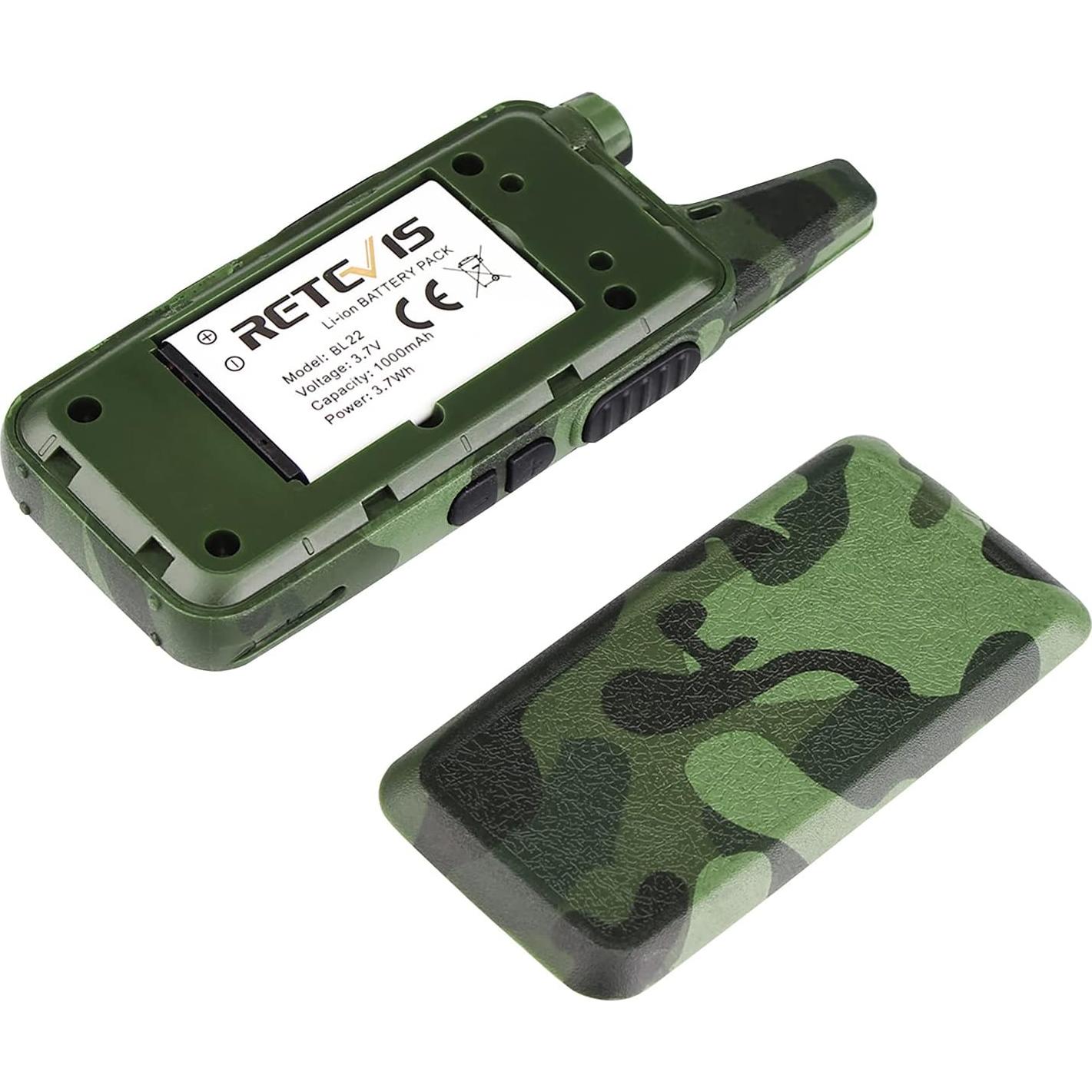 Walkie Talkies Retevis RT22 Recargables 4 Unidades Camuflaje