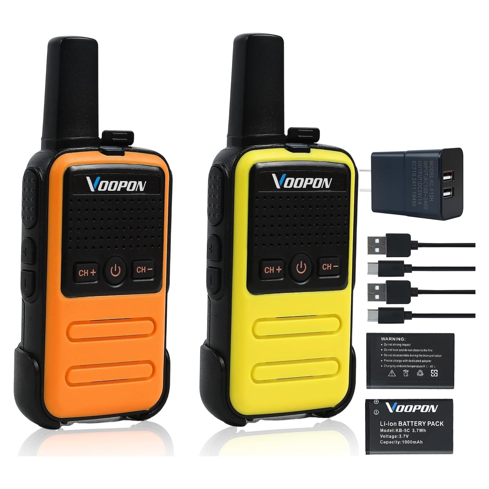 Walkie Talkies Voopon C56TB Recargables 2 Unidades Largo Alcance
