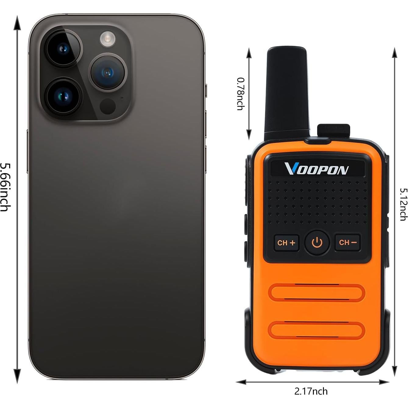Walkie Talkies Voopon C56TB Recargables 2 Unidades Largo Alcance