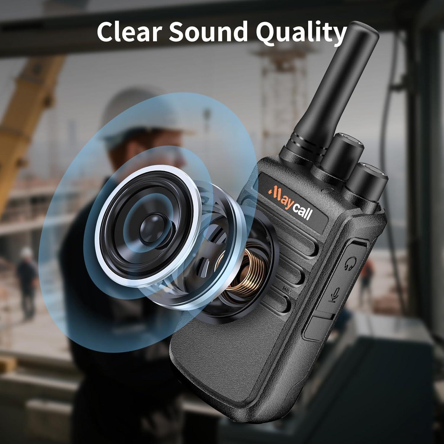 Walkie Talkies Maycall MC-558 Paquete de 6 con Auriculares