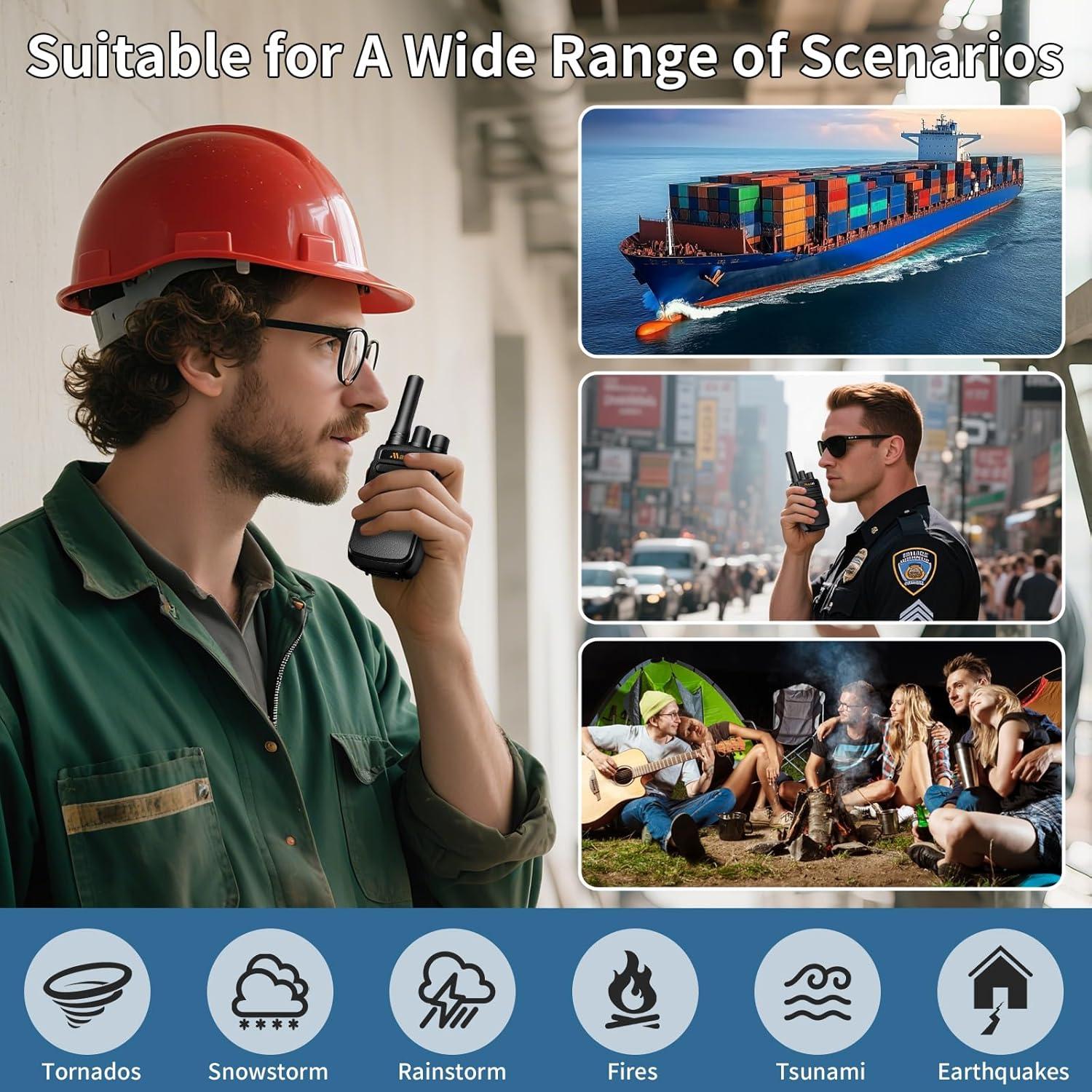 Walkie Talkies Maycall MC-558 Paquete de 6 con Auriculares