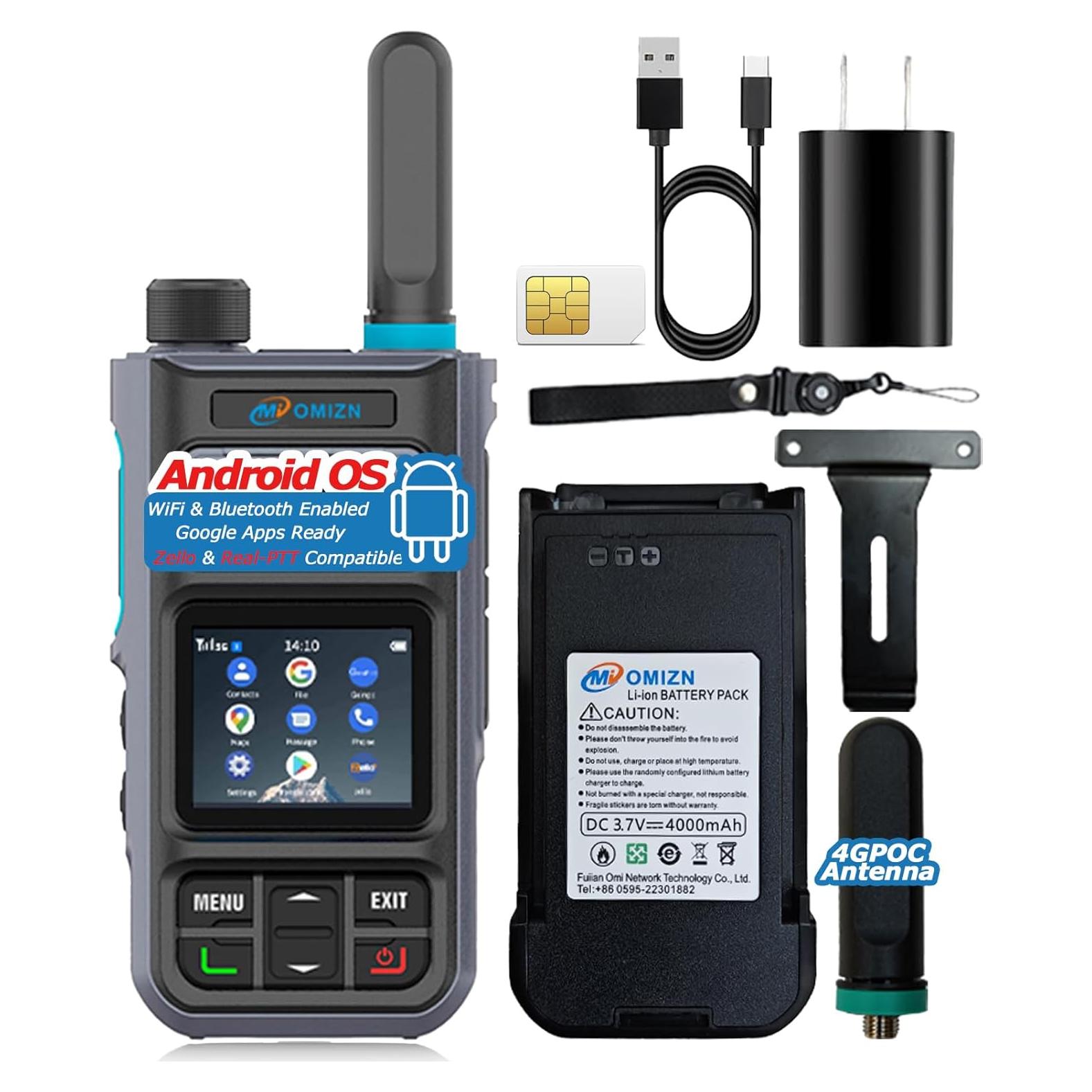 Walkie Talkie Android 4G OMIZN A3 con GPS y Zello