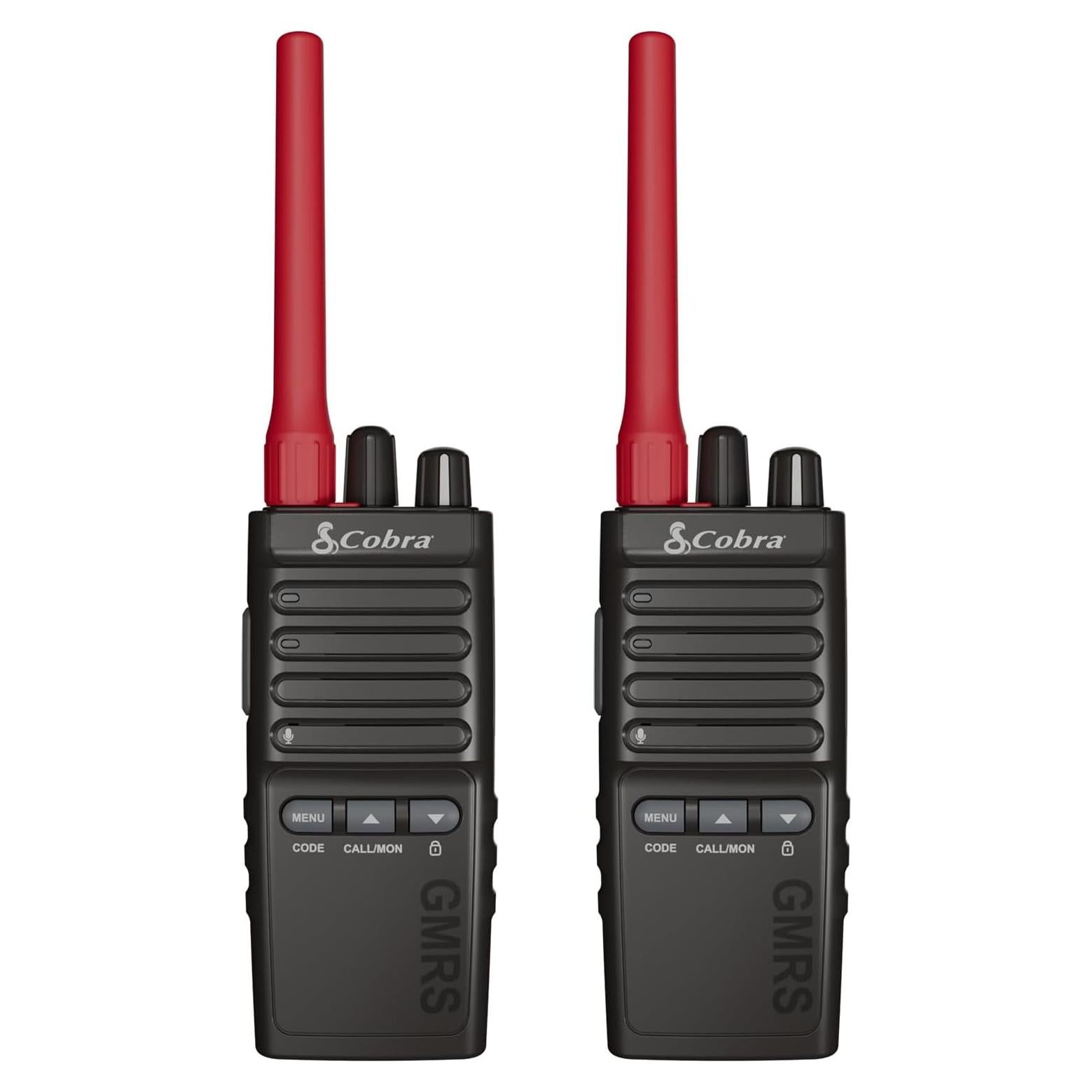 Walkie Talkies Cobra TrailBlazer 500 GMRS - Paquete de 2, 16h Batería, IP54