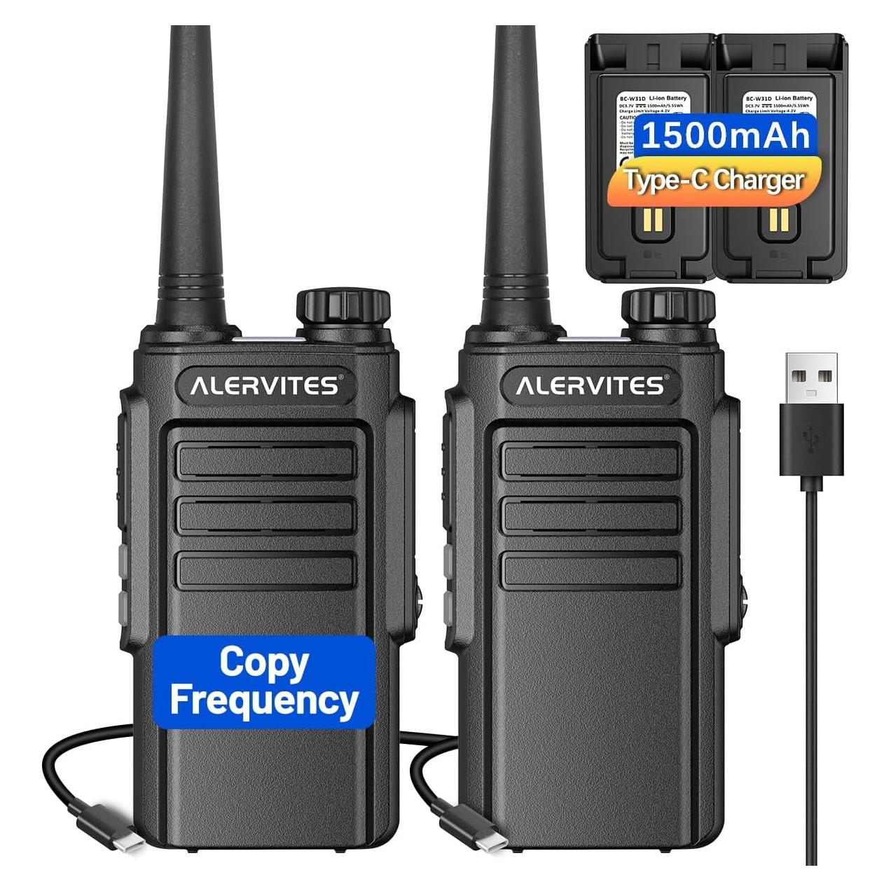 Walkie Talkies Recargables ALERVITES AT-WP31D 2Pack UHF 8km