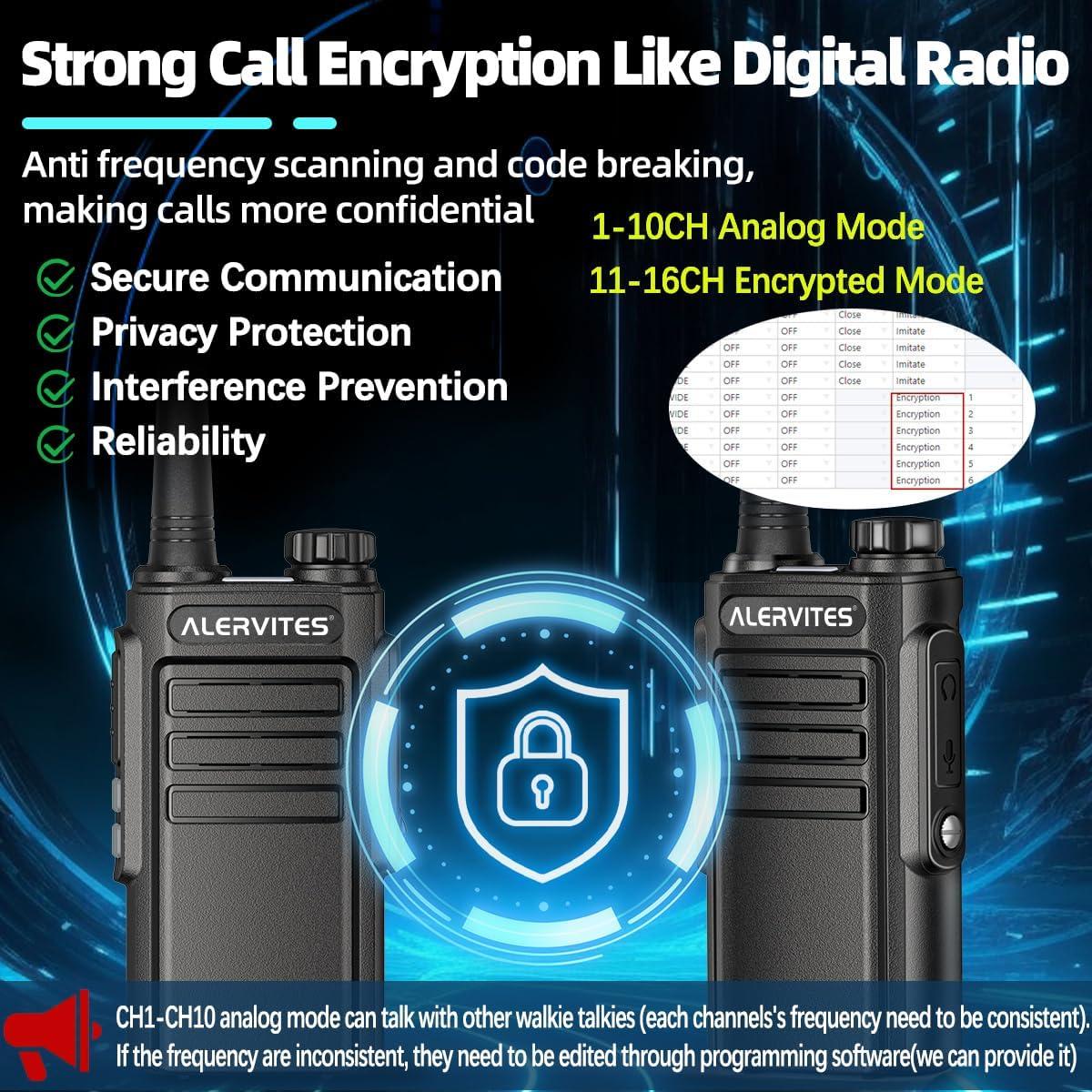 Walkie Talkies Recargables ALERVITES AT-WP31D 2Pack UHF 8km