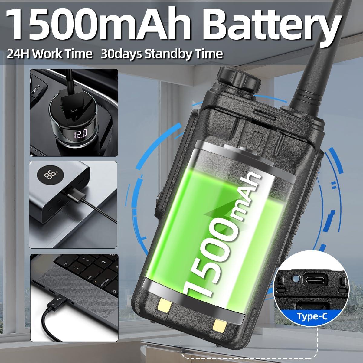 Walkie Talkies Recargables ALERVITES AT-WP31D 2Pack UHF 8km