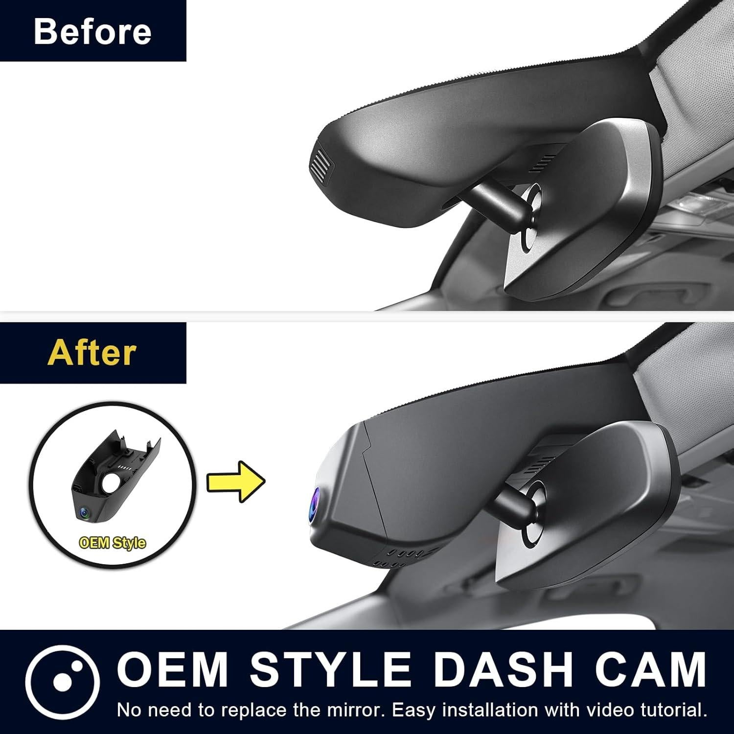 Cámara Dash 4K Delantera y 1080p Trasera MANGOAL GMC Acadia 2017-2023