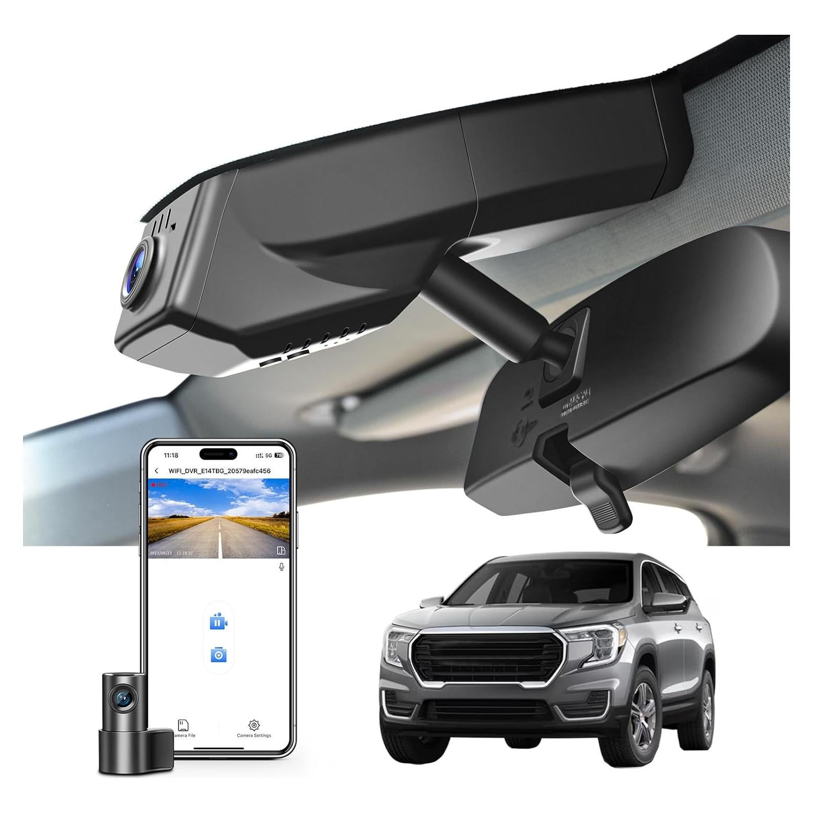 Cámara Dash 4K Delantera y 1080p Trasera Mangoal para GMC Terrain 2018-2024