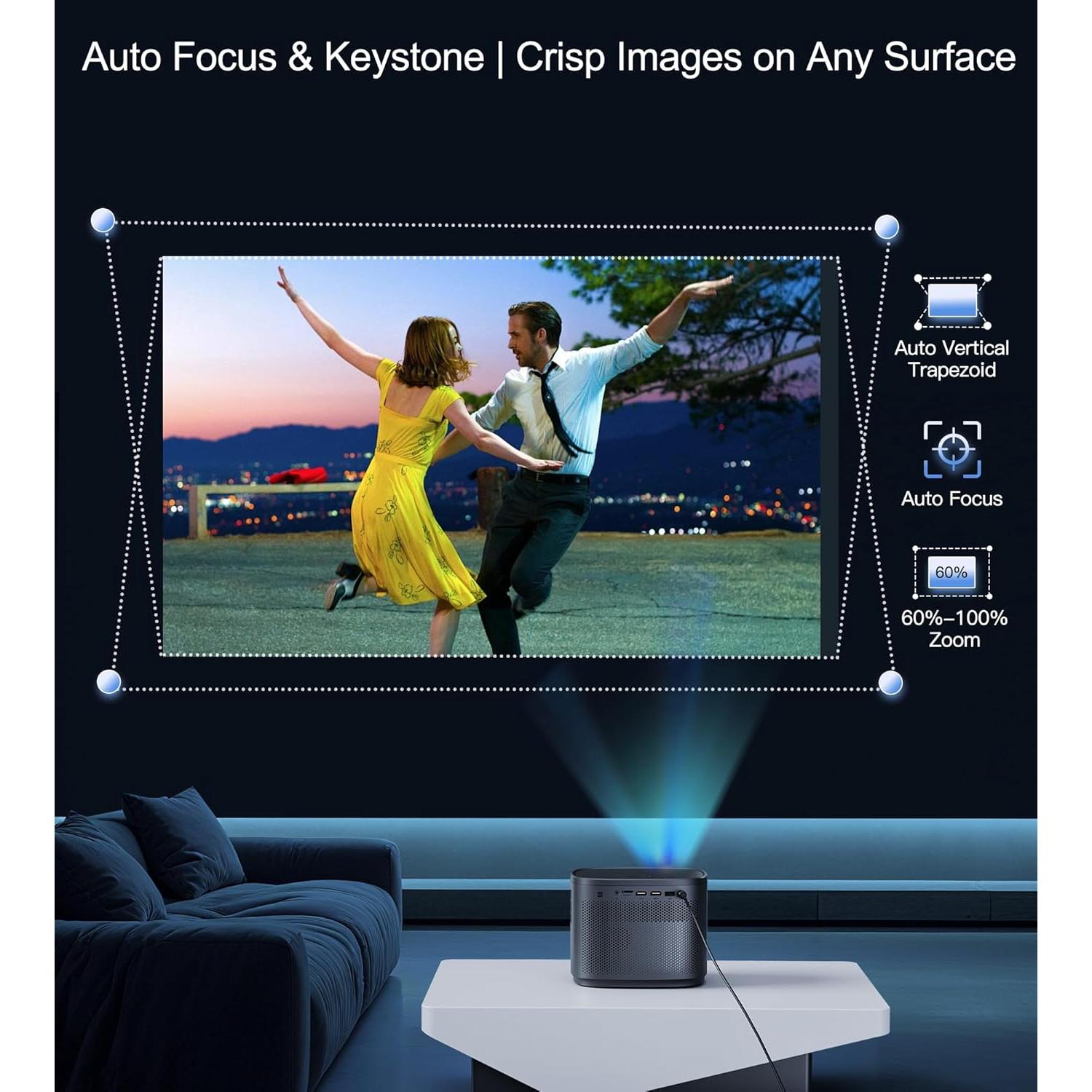 Proyector Mini Miroir M416 HD Portátil con Altavoz Integrado