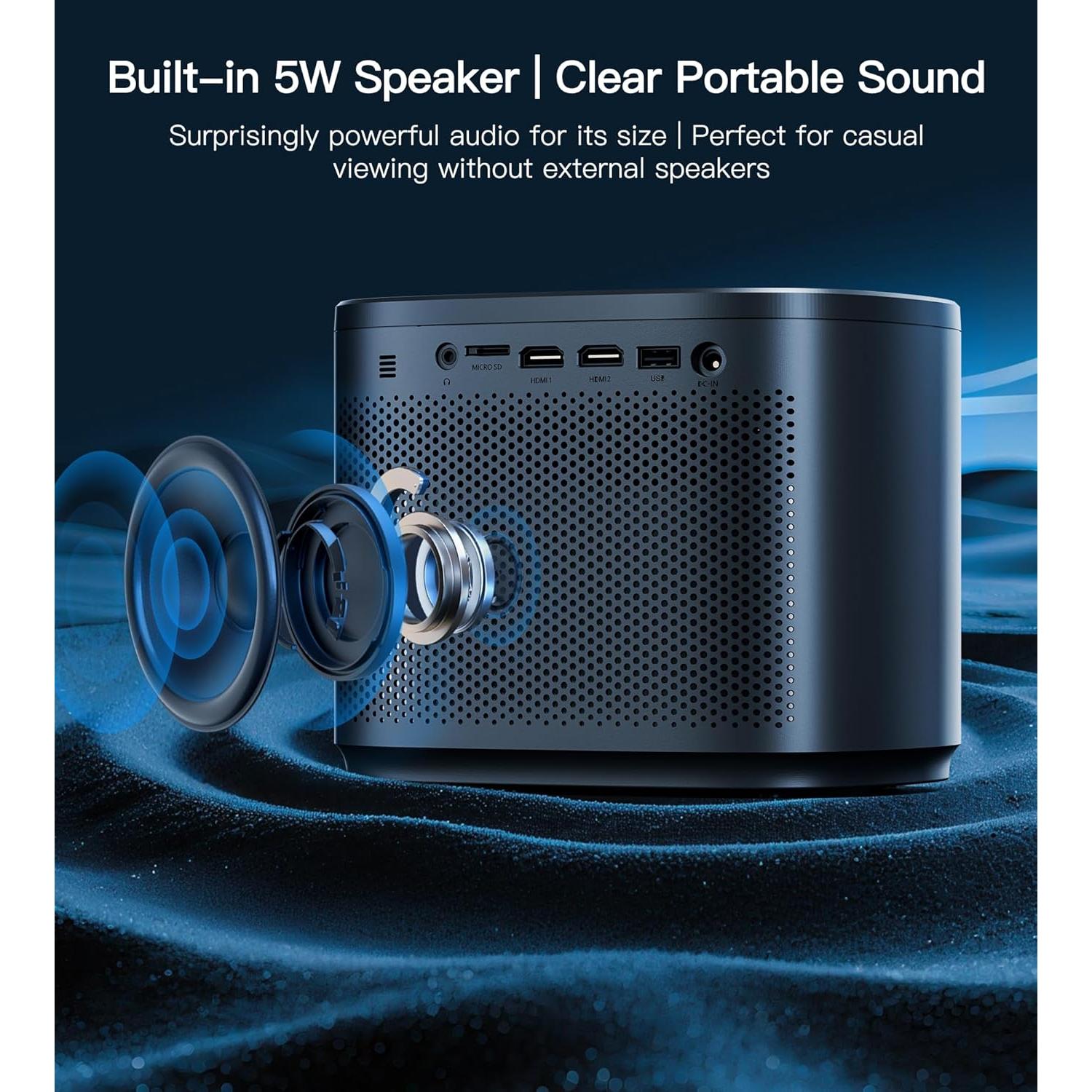 Proyector Mini Miroir M416 HD Portátil con Altavoz Integrado