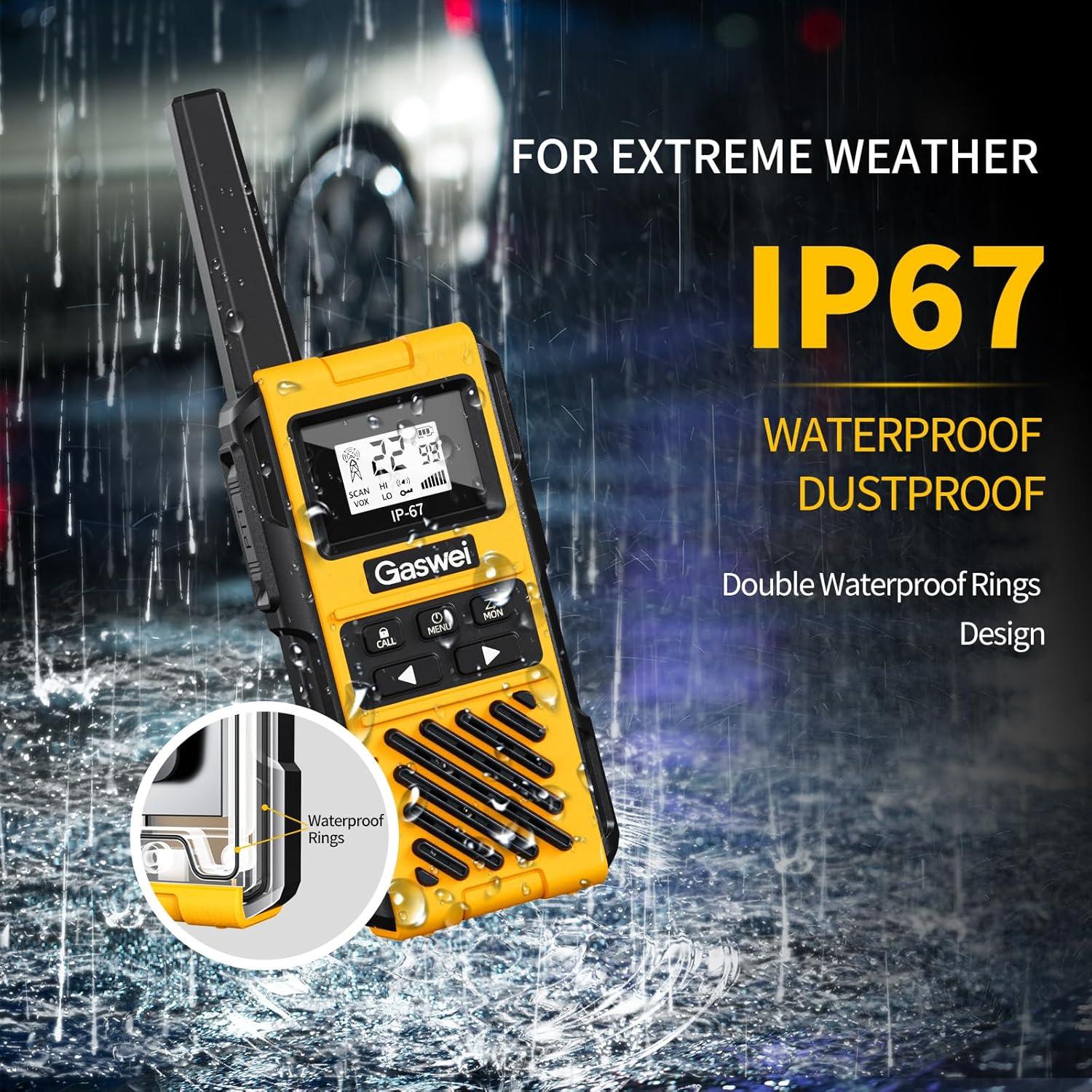 Walkie Talkies Gaswei G1pro IP67 Flotantes 4 Unidades
