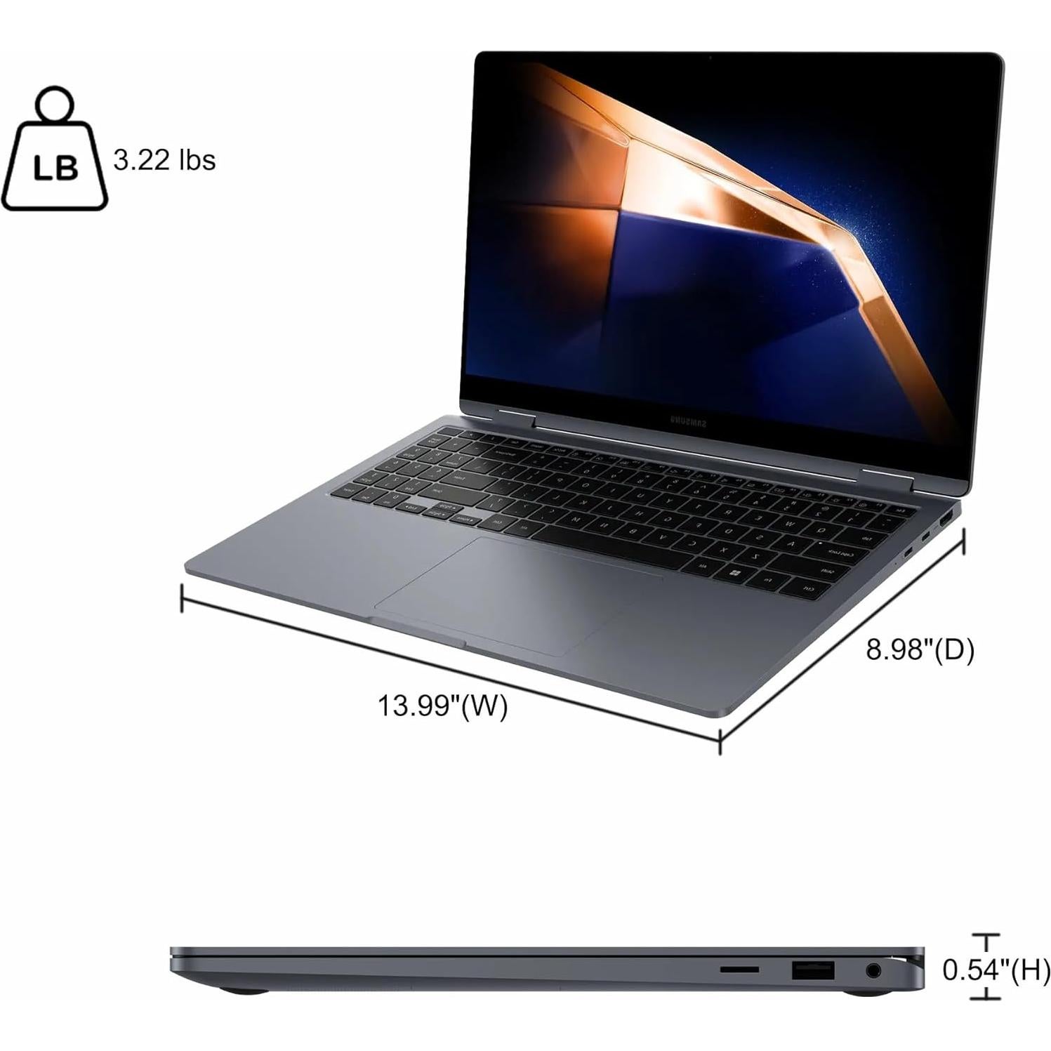 Laptop 2-en-1 Samsung Galaxy Book4 360 15.6" FHD Intel i7 16GB 512GB