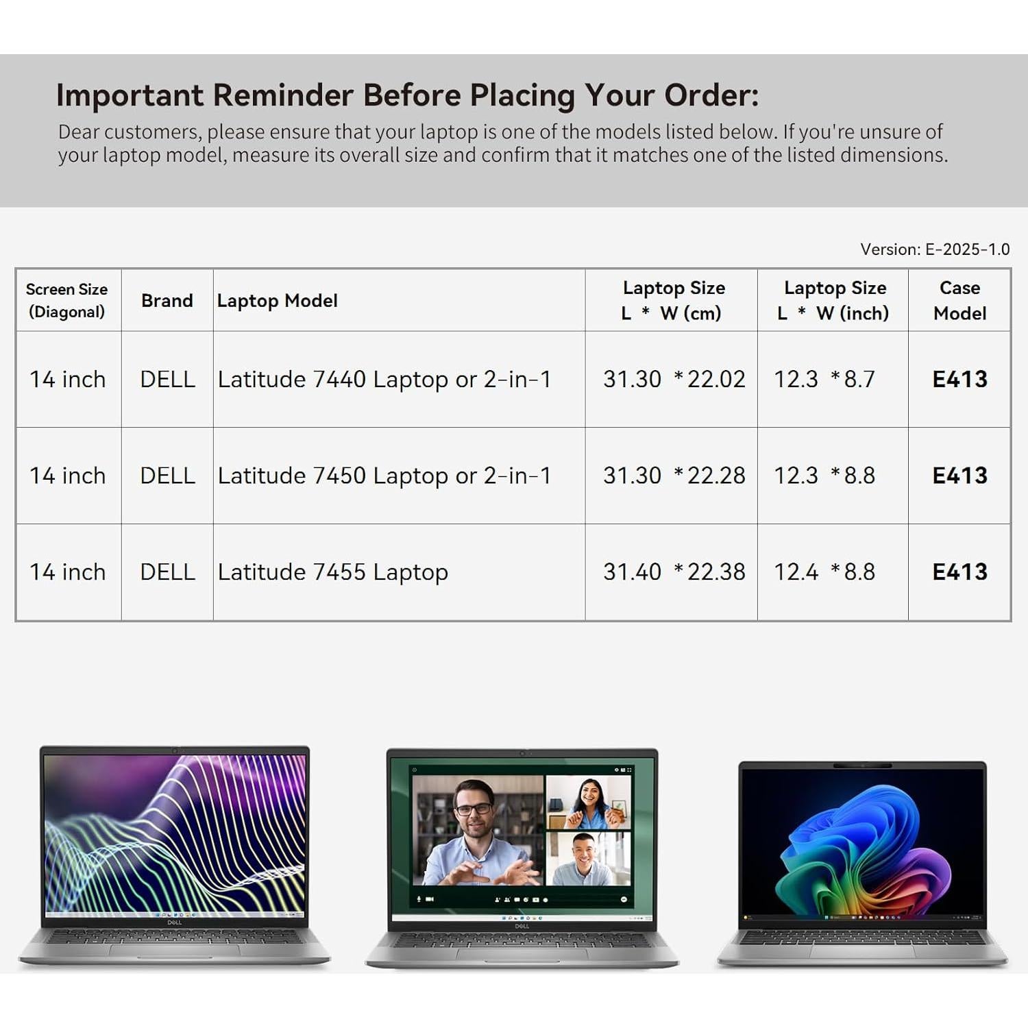 Funda para Laptop Smatree DELL Pro 14 PA14250 Negra E413