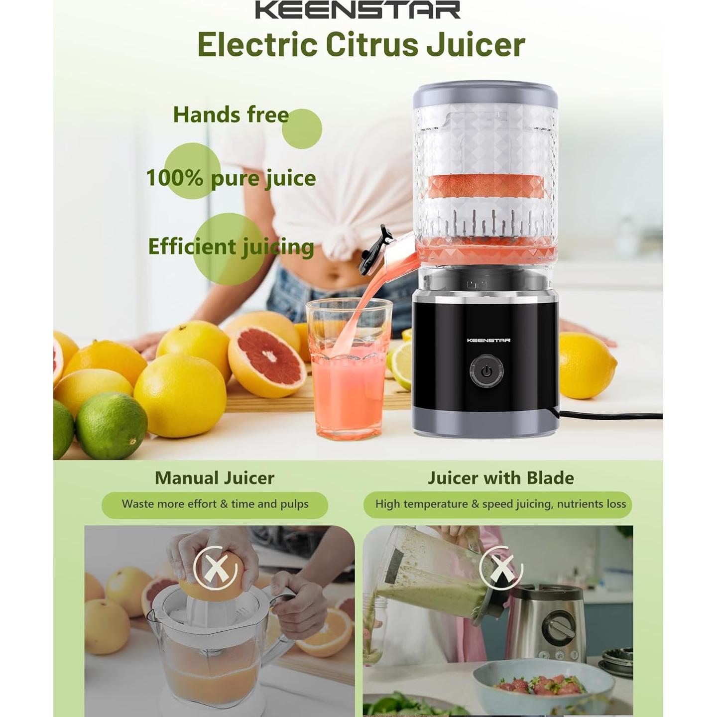 Exprimidor Eléctrico de Cítricos KEENSTAR FE002B 90W