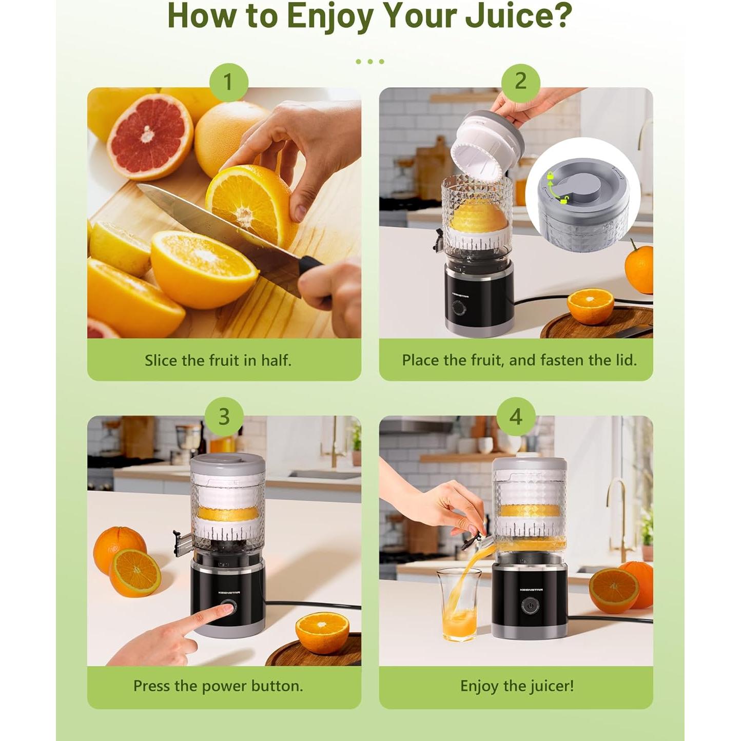 Exprimidor Eléctrico de Cítricos KEENSTAR FE002B 90W