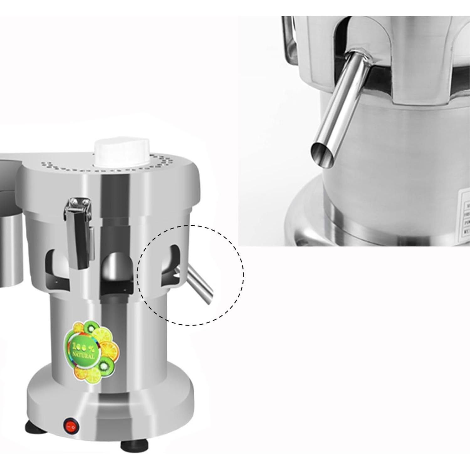 Extractor de Jugo Eléctrico KZU MNJ092 Acero Inoxidable 370W