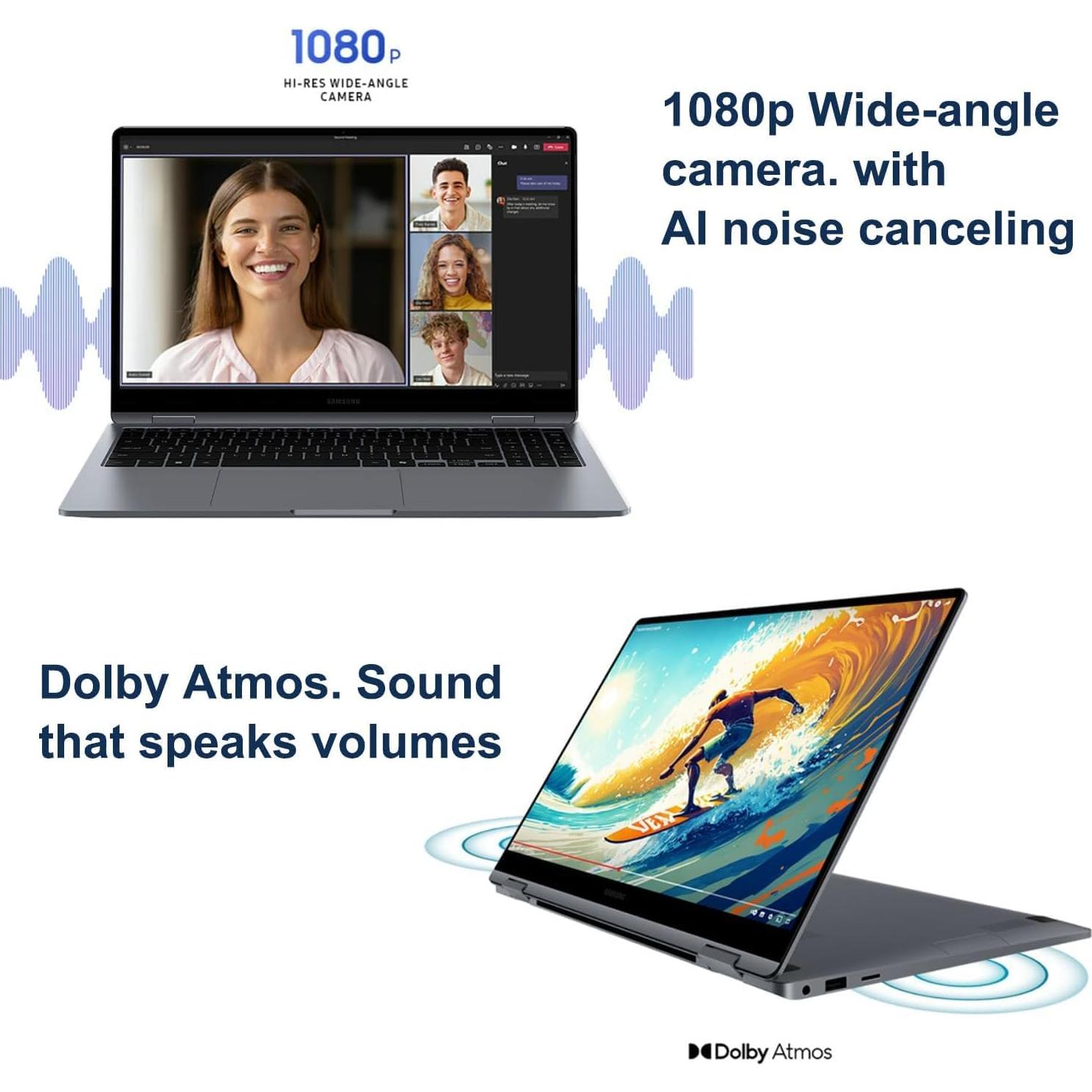 Laptop 2 en 1 Samsung Galaxy Book 4, 15.6" FHD AMOLED, i7