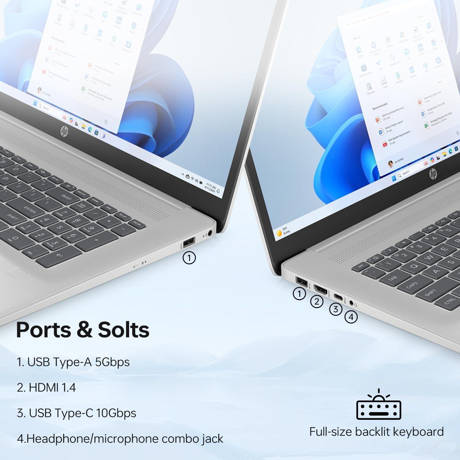 Laptop HP Pro AI 17.3" Táctil, Intel Ultra 7, 64GB RAM, 2TB SSD