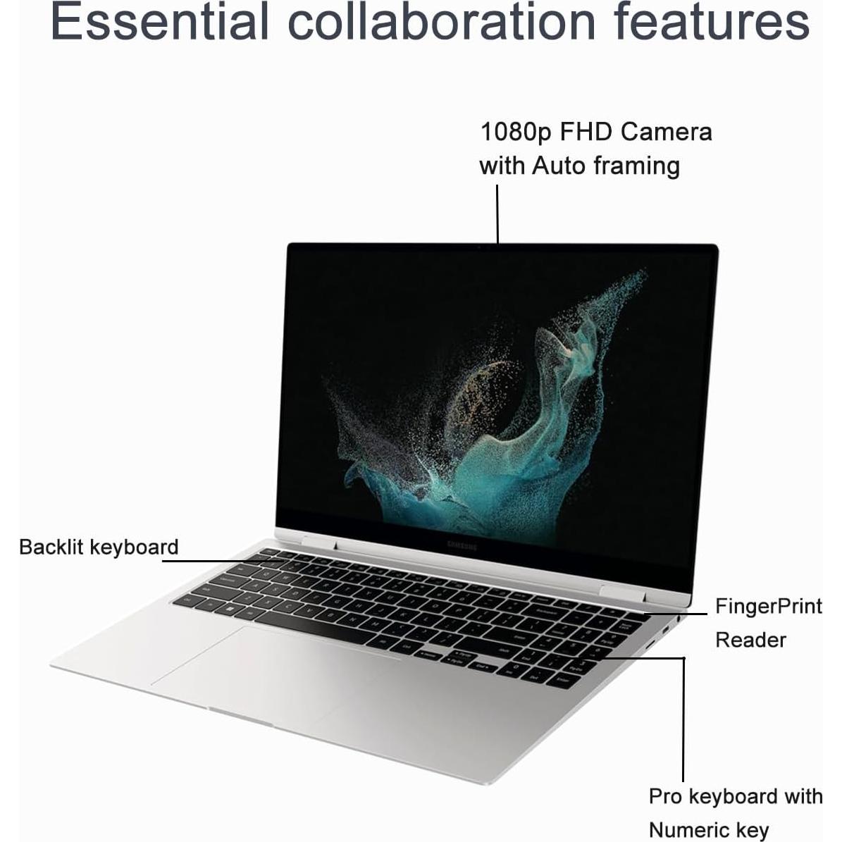 Laptop 2-en-1 Samsung Galaxy Book2 Pro 360 15.6" FHD